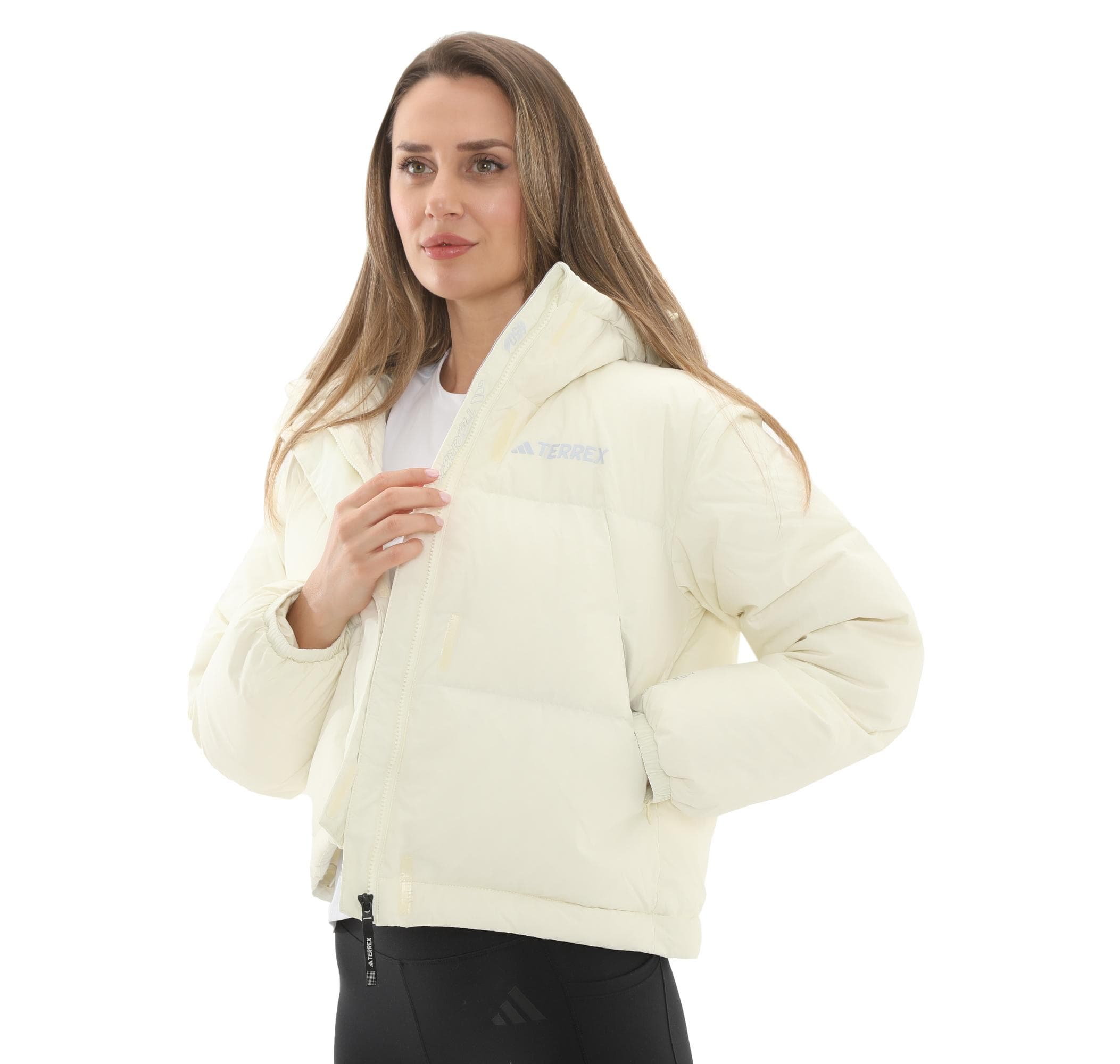 adidas adidas Terrex Xpl W Goose Jkt Kadın Mont Krem - 7