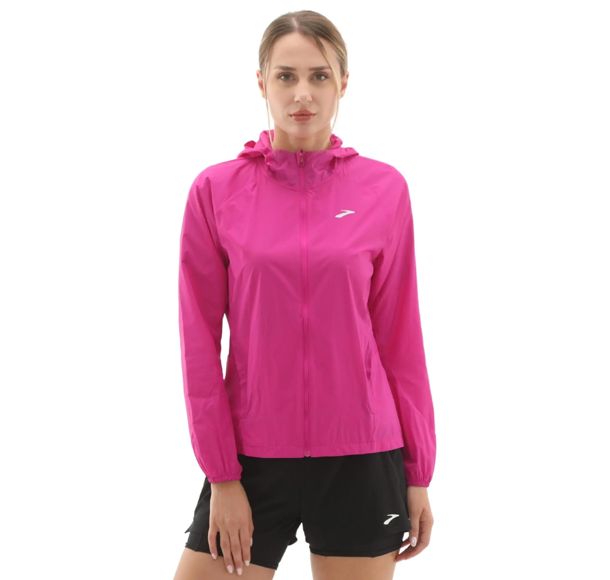 Brooks Canopy Jacket 2.0 Kadın Yağmurluk-Rüzgarlık Pembe - 1