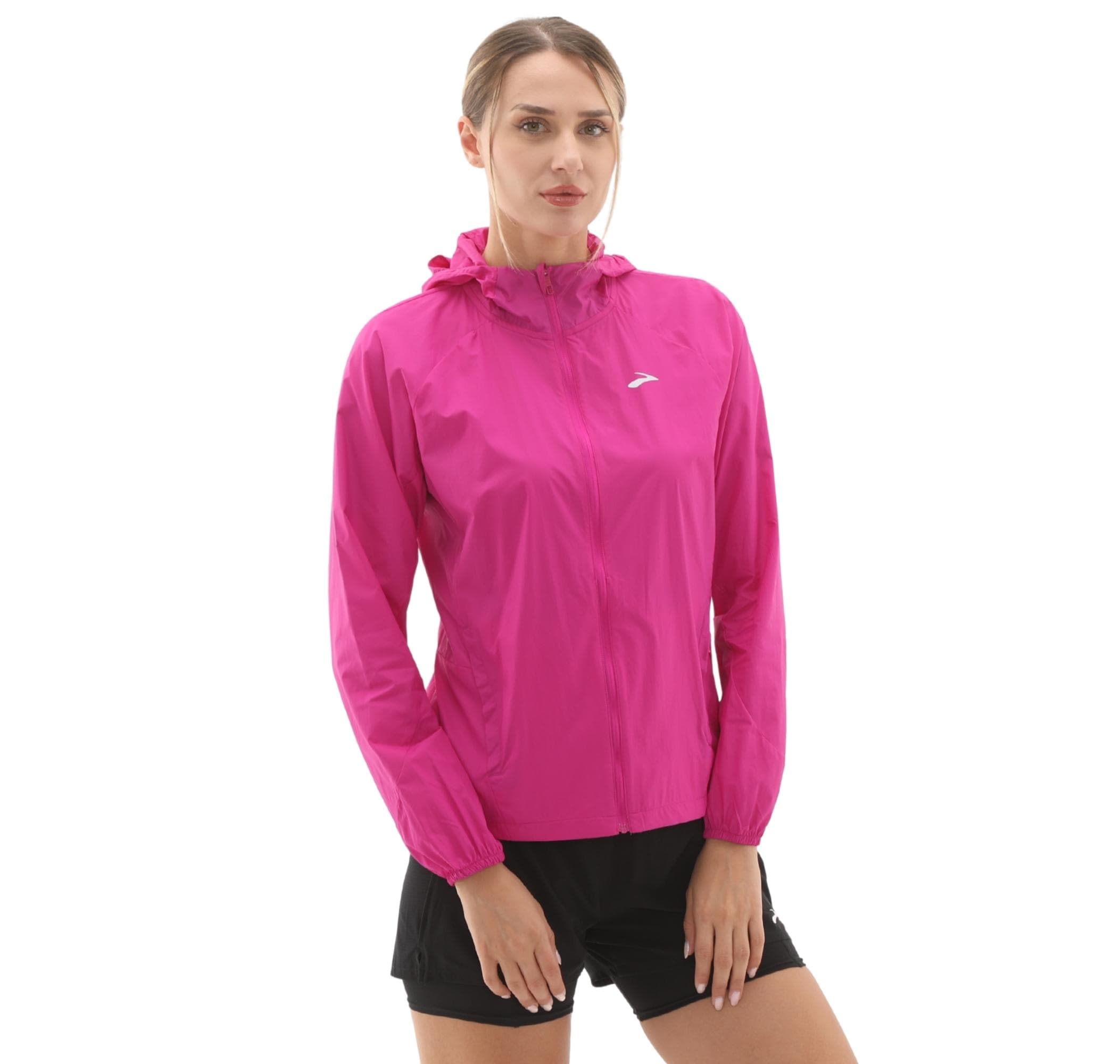 Brooks Canopy Jacket 2.0 Kadın Yağmurluk-Rüzgarlık Pembe - 3