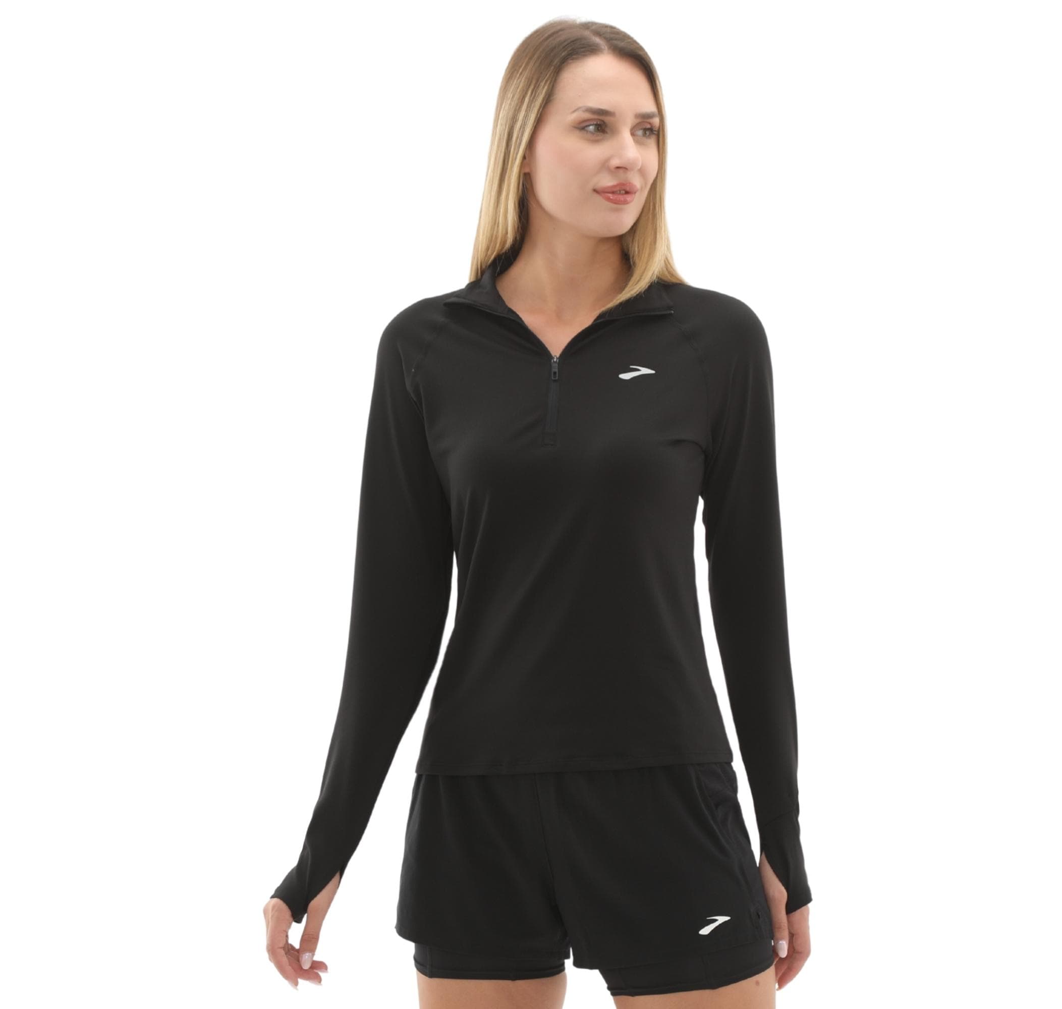 Brooks Brooks Dash 1-2 Zip 3.0 Kadın Sweatshirt Siyah - 2