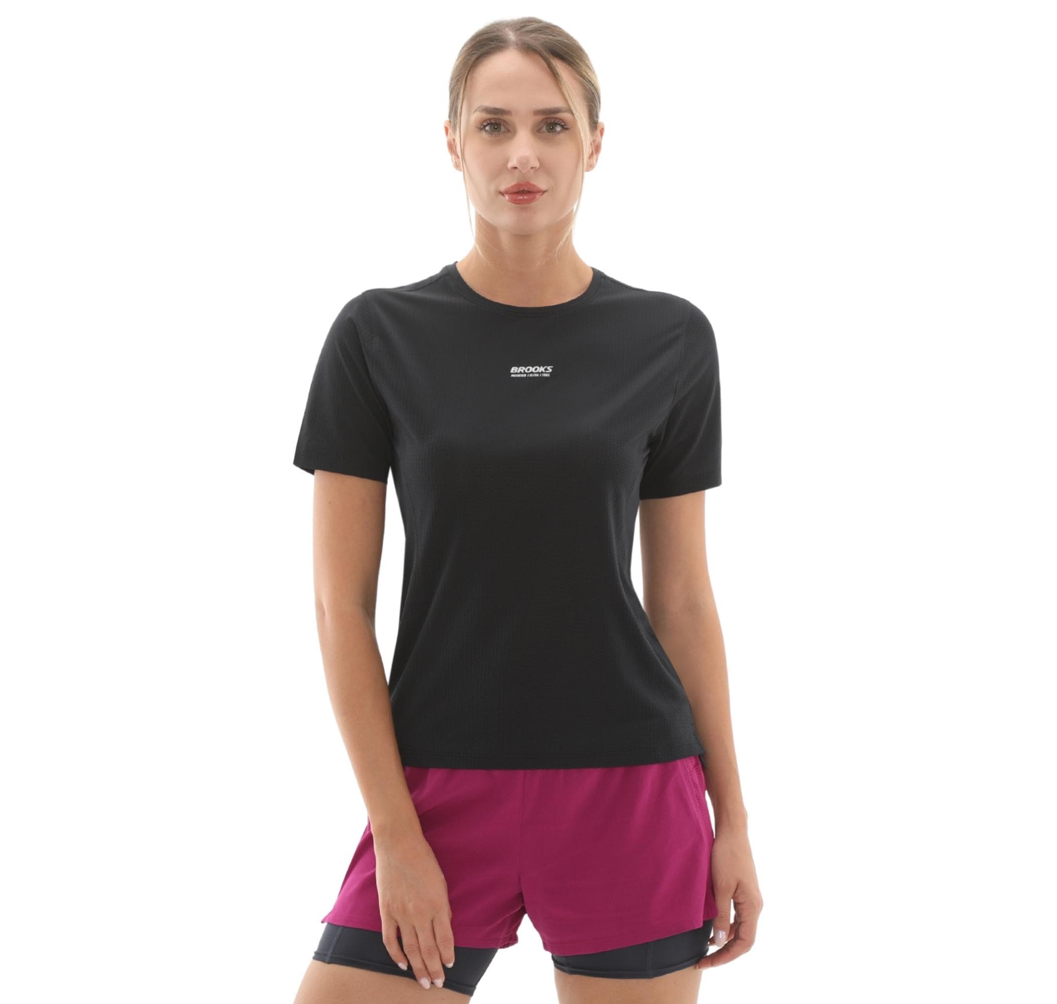 Brooks Brooks High Point Short Sleeve 2.0 Kadın T-Shirt Siyah