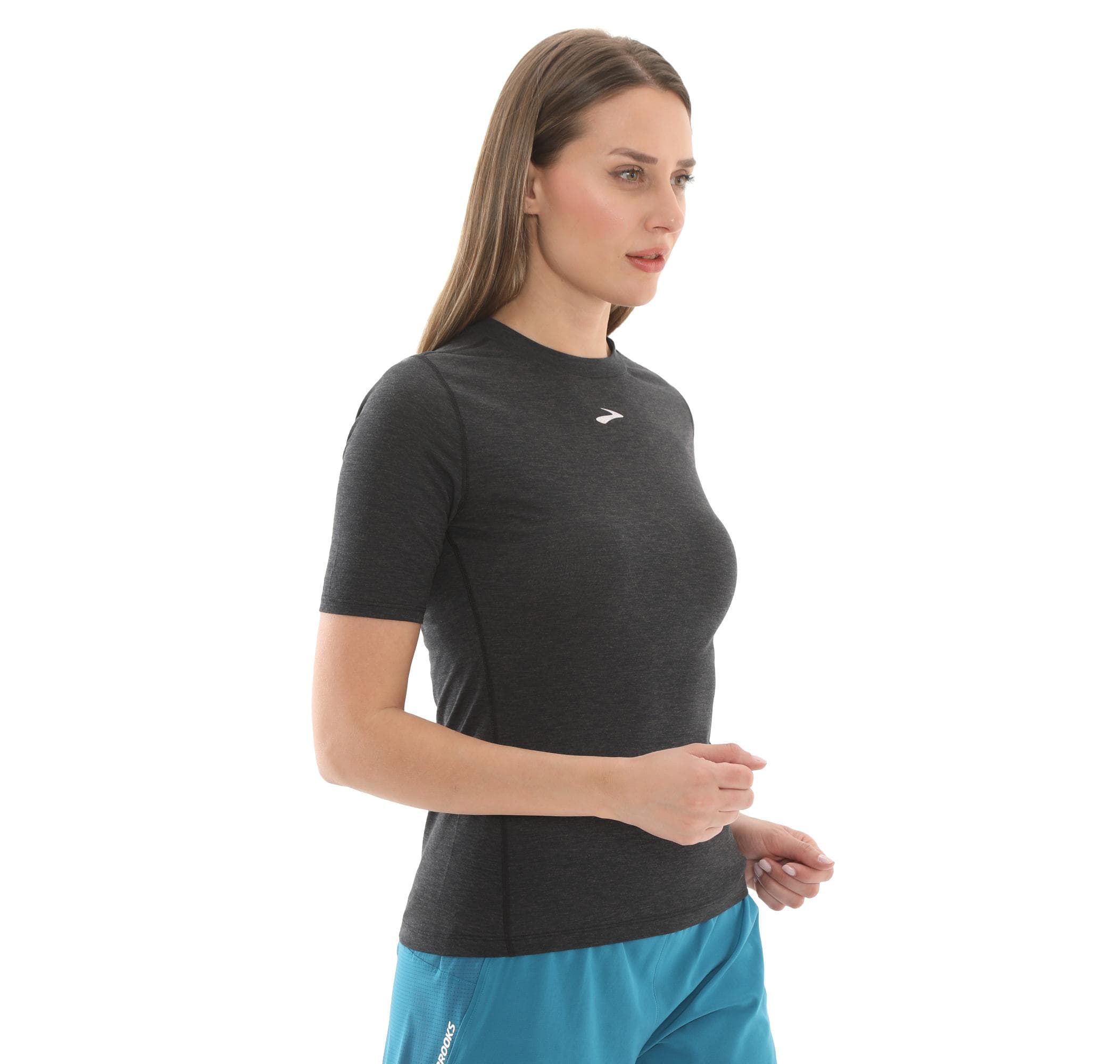 Brooks Brooks High Point Short Sleeve Kadın T-Shirt Siyah - 3