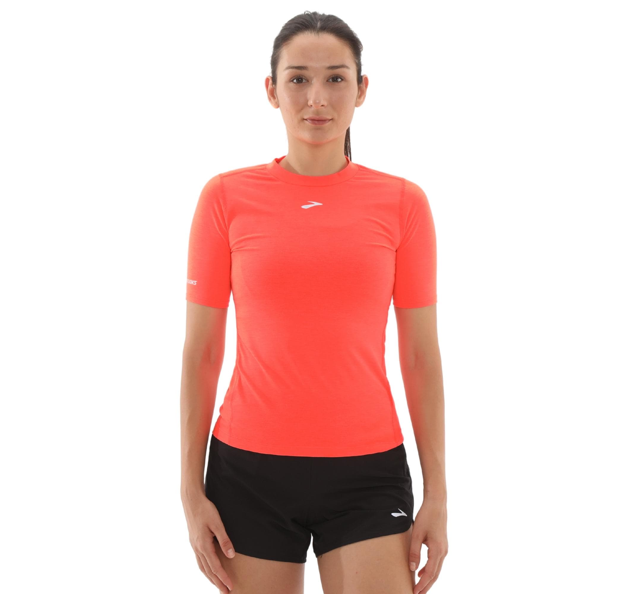 Brooks Brooks High Point Short Sleeve Kadın T-Shirt Turuncu