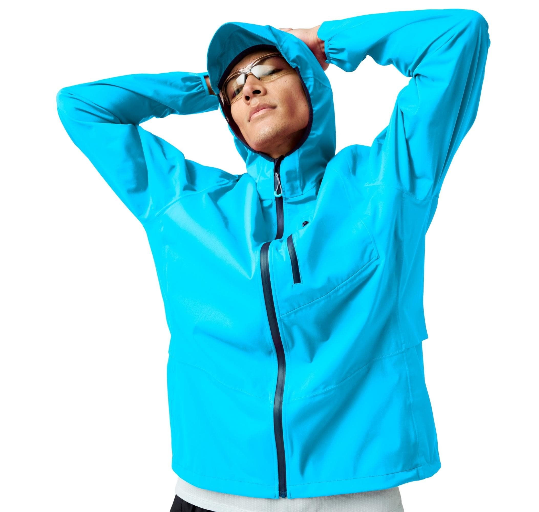 Brooks Brooks High Point Waterproof Jacket 2 Erkek Yağmurluk-Rüzgarlık Mavi - 2
