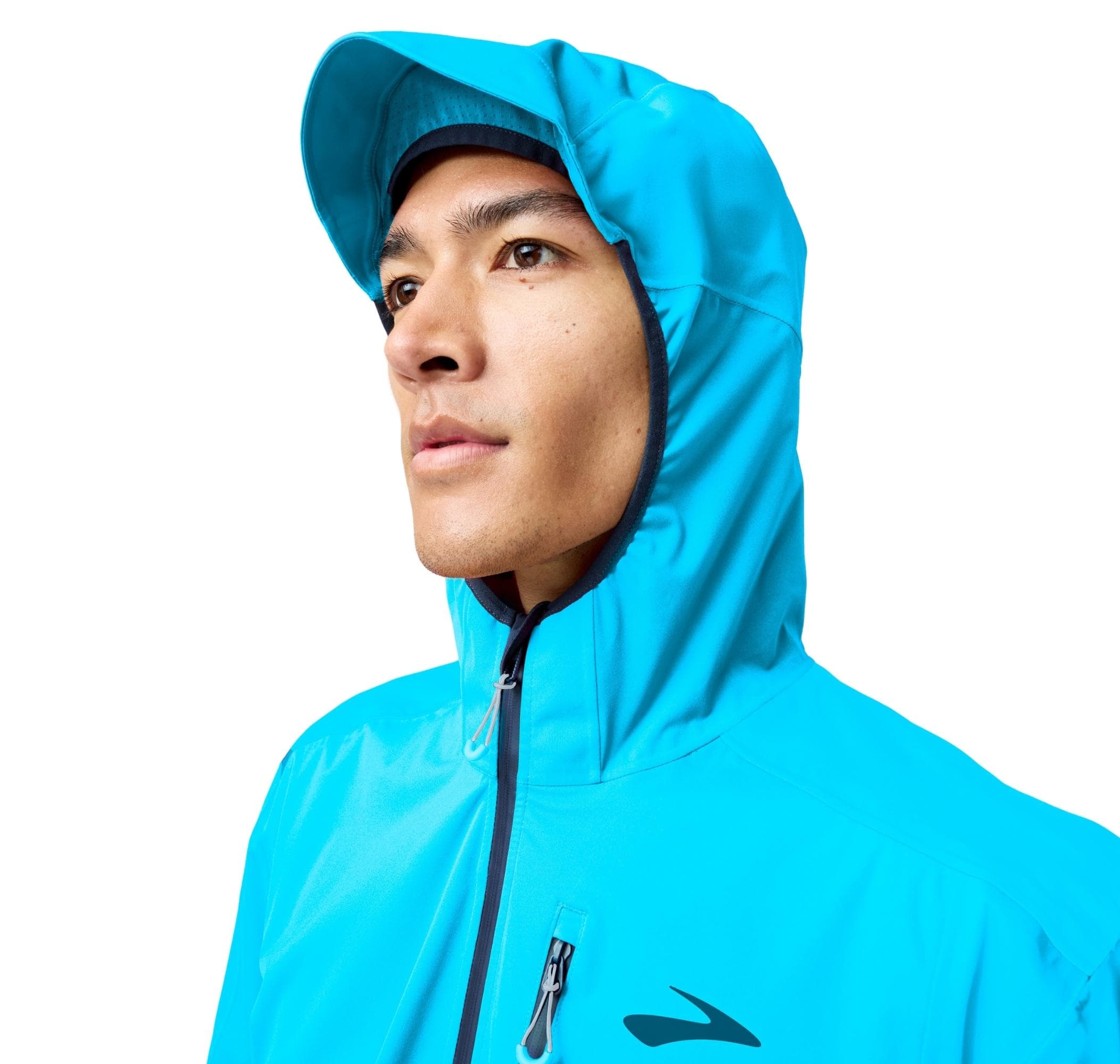 Brooks Brooks High Point Waterproof Jacket 2 Erkek Yağmurluk-Rüzgarlık Mavi - 4