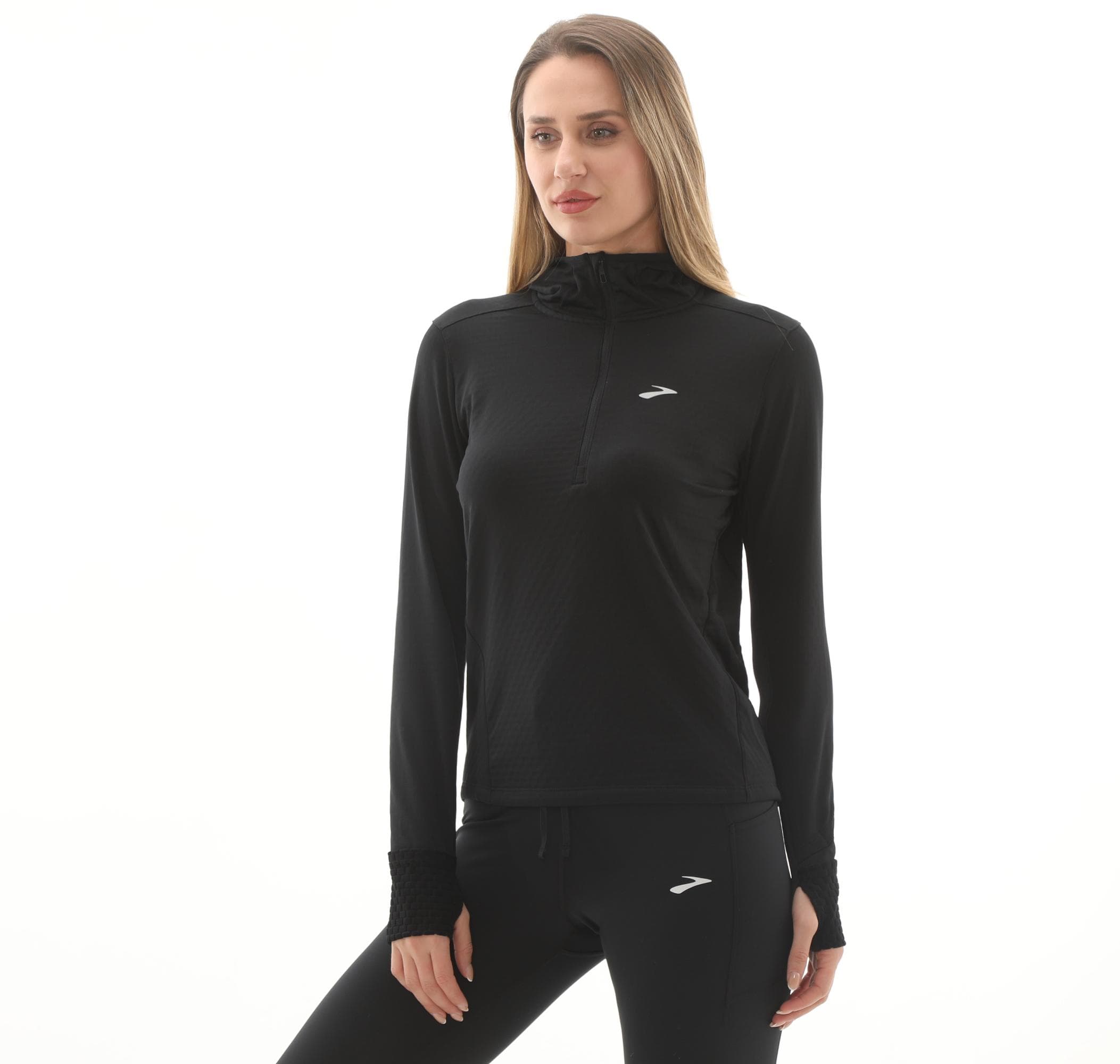Brooks Brooks Notch Thermal Hoodie 3.0 Kadın Sweatshirt Siyah - 2