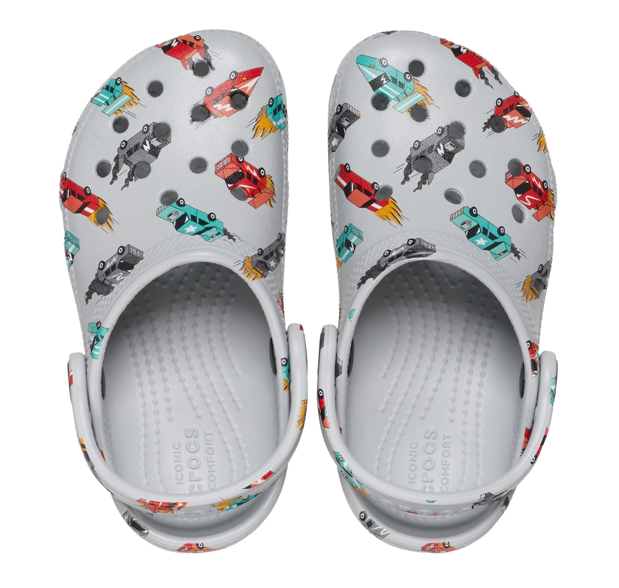 Crocs Crocs Classic Race Cars Graphic Cg T Çocuk Terlik Gri