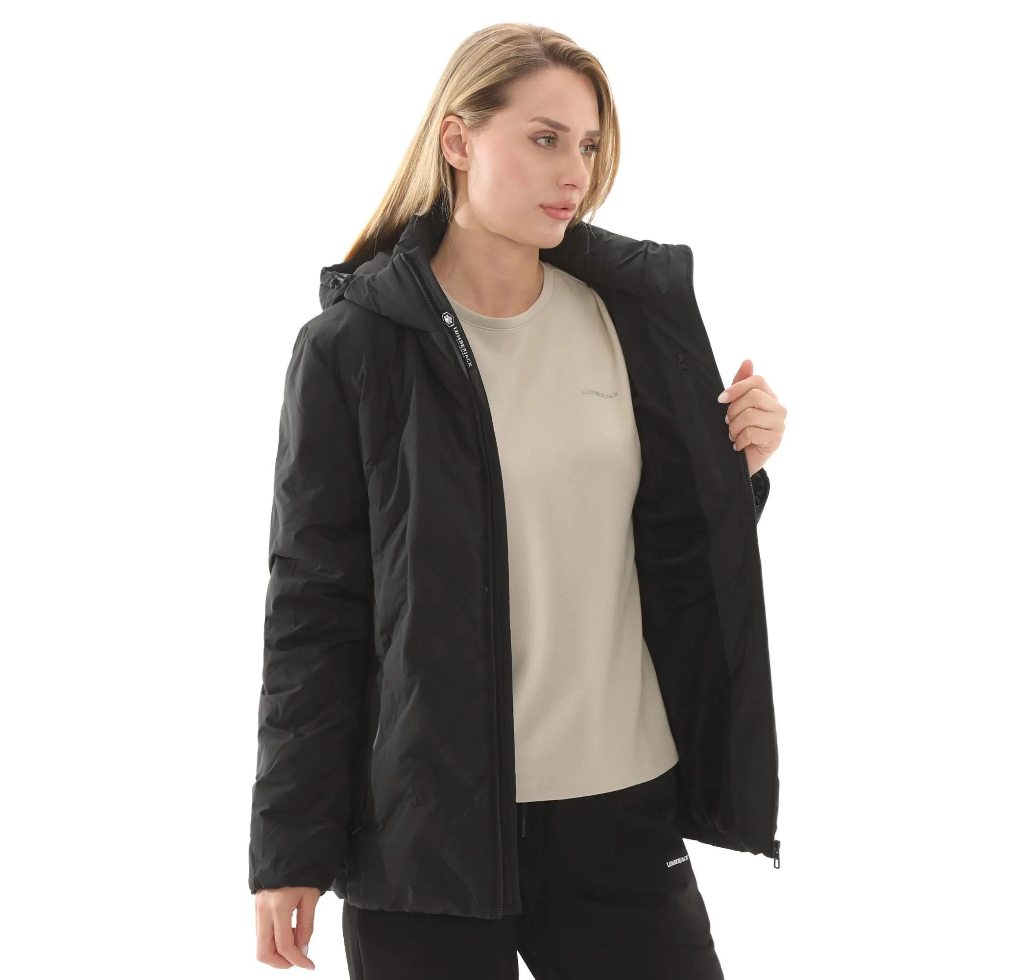 Lumberjack Lumberjack 4W Ml Henry Coat 2Sn17 Kadın Mont Siyah - 3