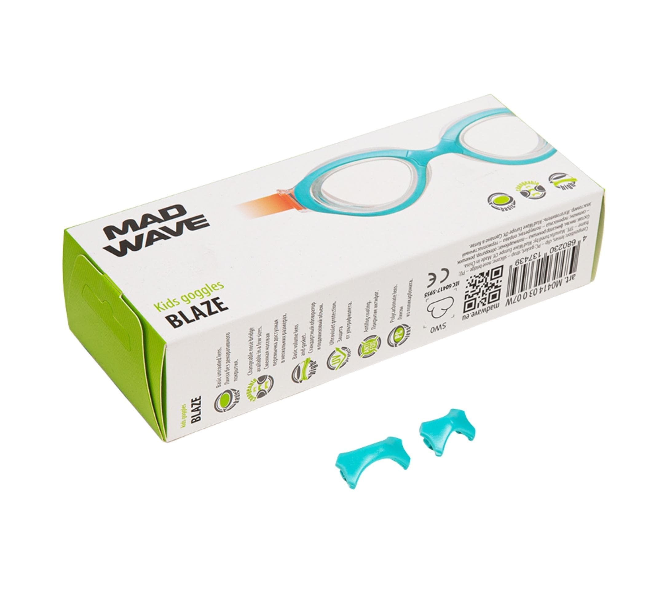 Mad Wave Mad Wave Çocuk Gözlüğü Blaze, One Size, Turuncu Çocuk Yüzme Gözlüğü Mavi - 3
