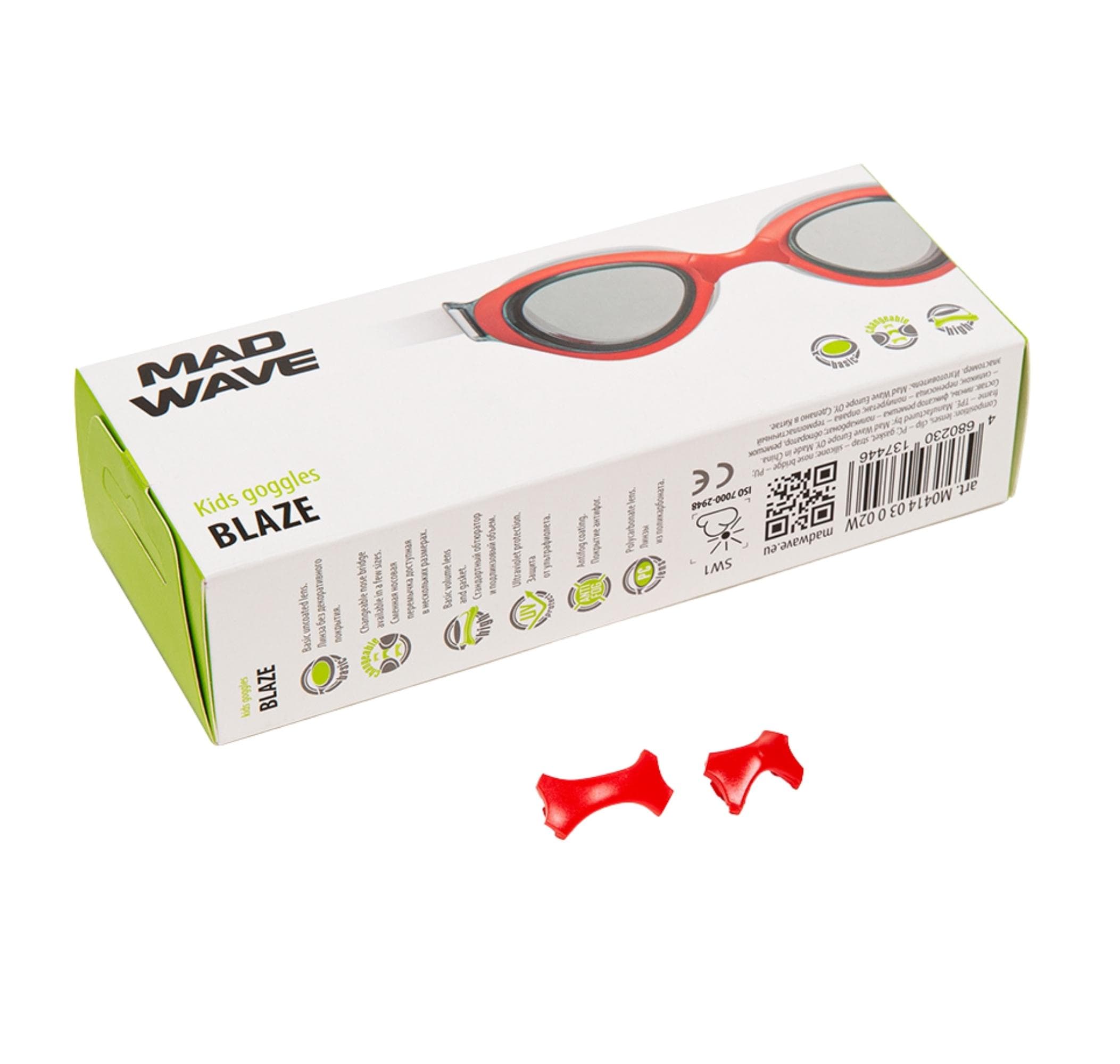 Mad Wave Mad Wave Çocuk Gözlüğü Blaze, One Size, Turuncu Çocuk Yüzme Gözlüğü Kırmızı - 3