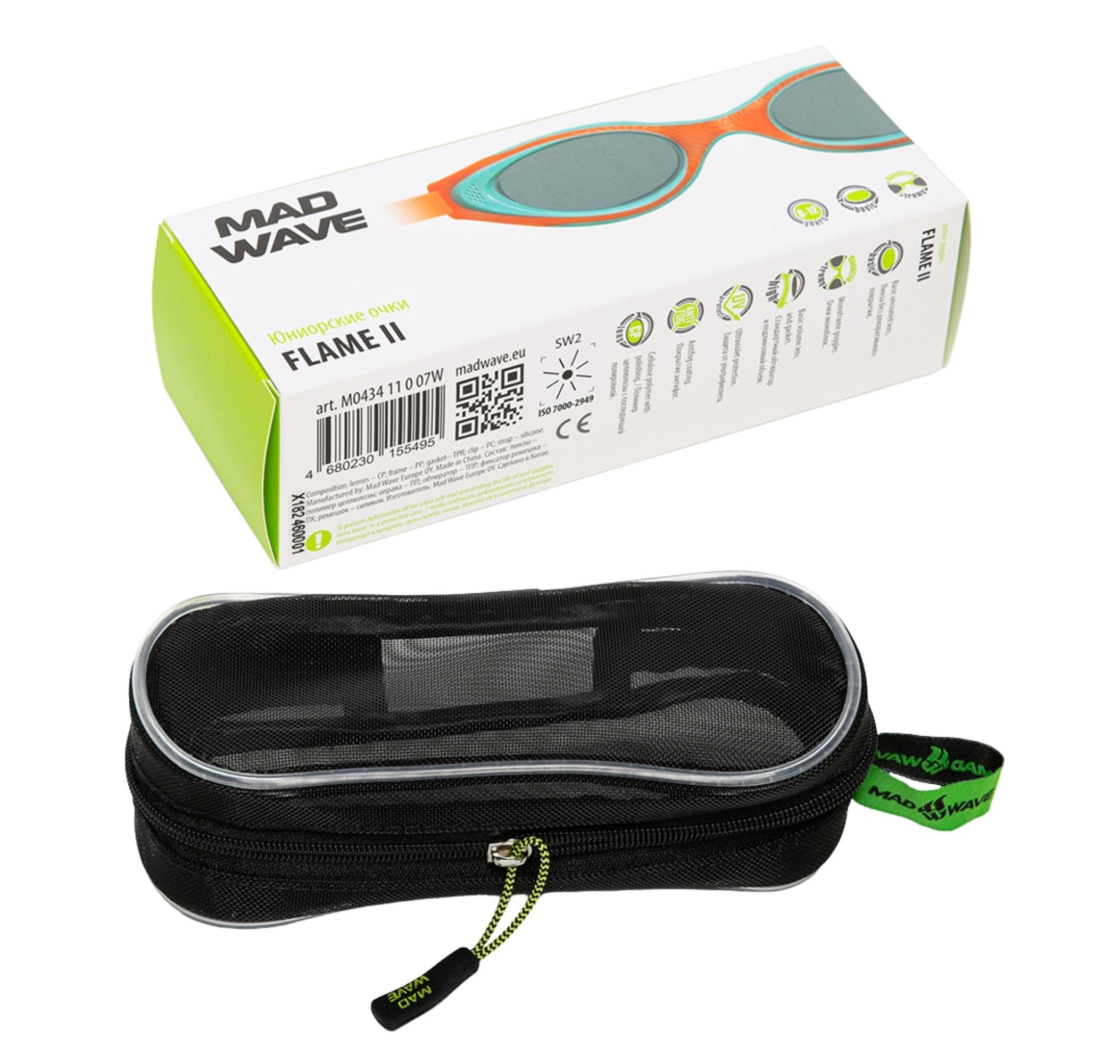 Mad Wave Mad Wave Yüzme Gözlüğü Flame Iı Junior, One Size, Çocuk Yüzme Gözlüğü Turuncu - 4