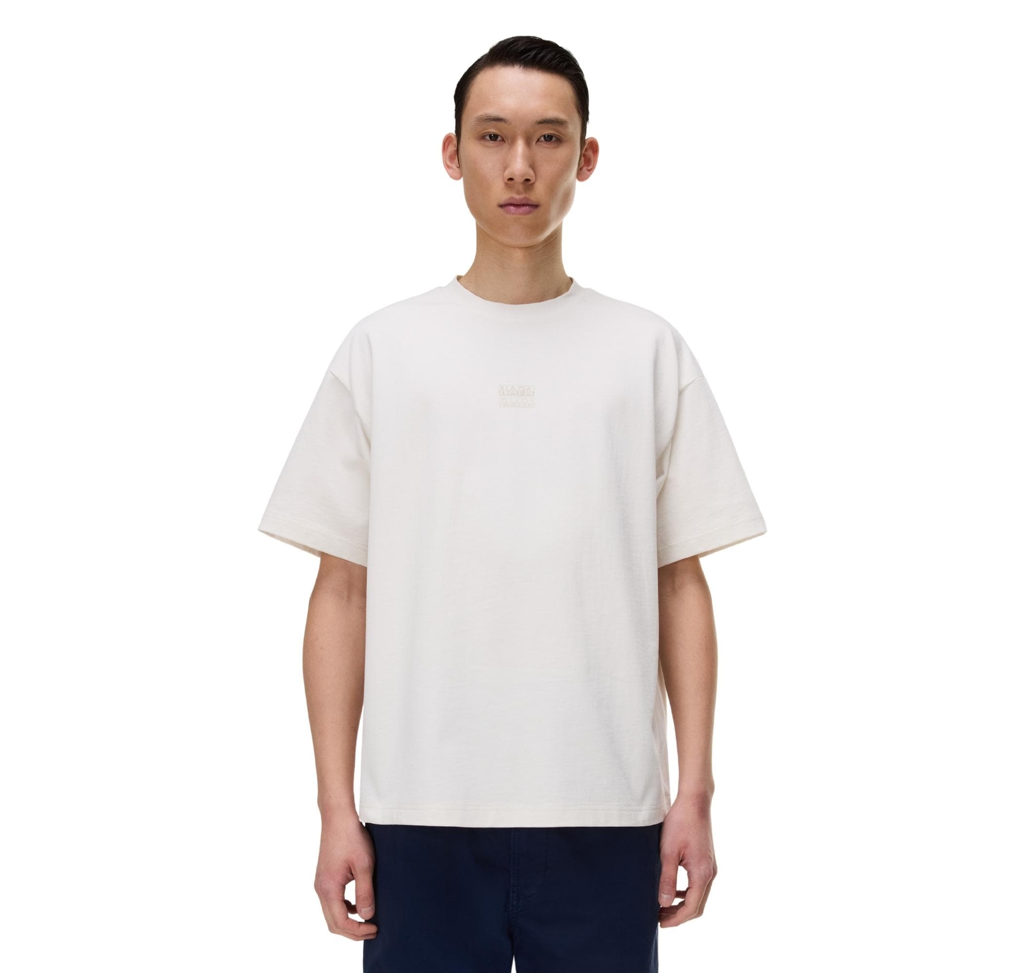 Napapijri Napapijri S-Elevated Logo Ss Erkek T-Shirt Krem