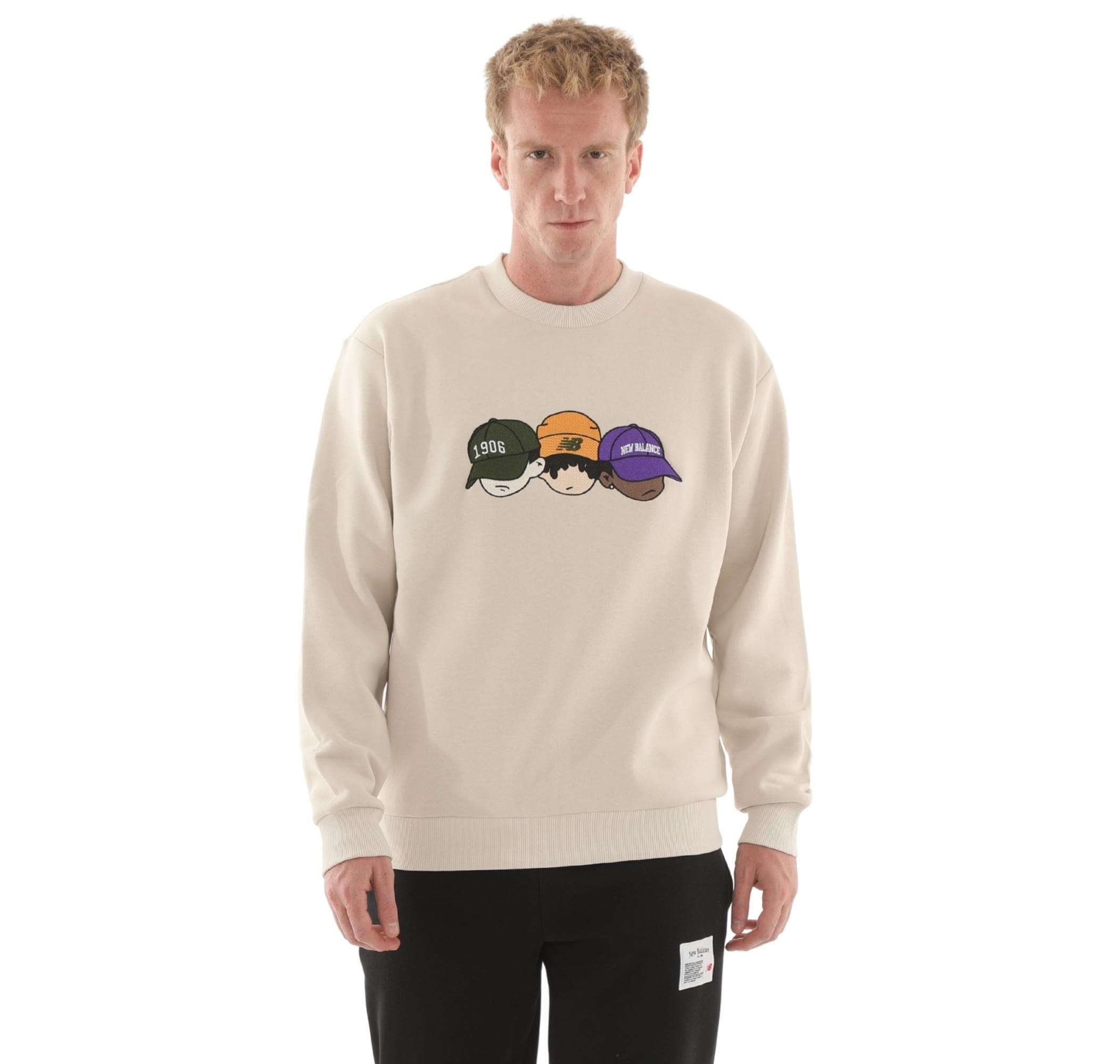 New Balance New Balance Mnc3505 Erkek Sweatshirt Krem