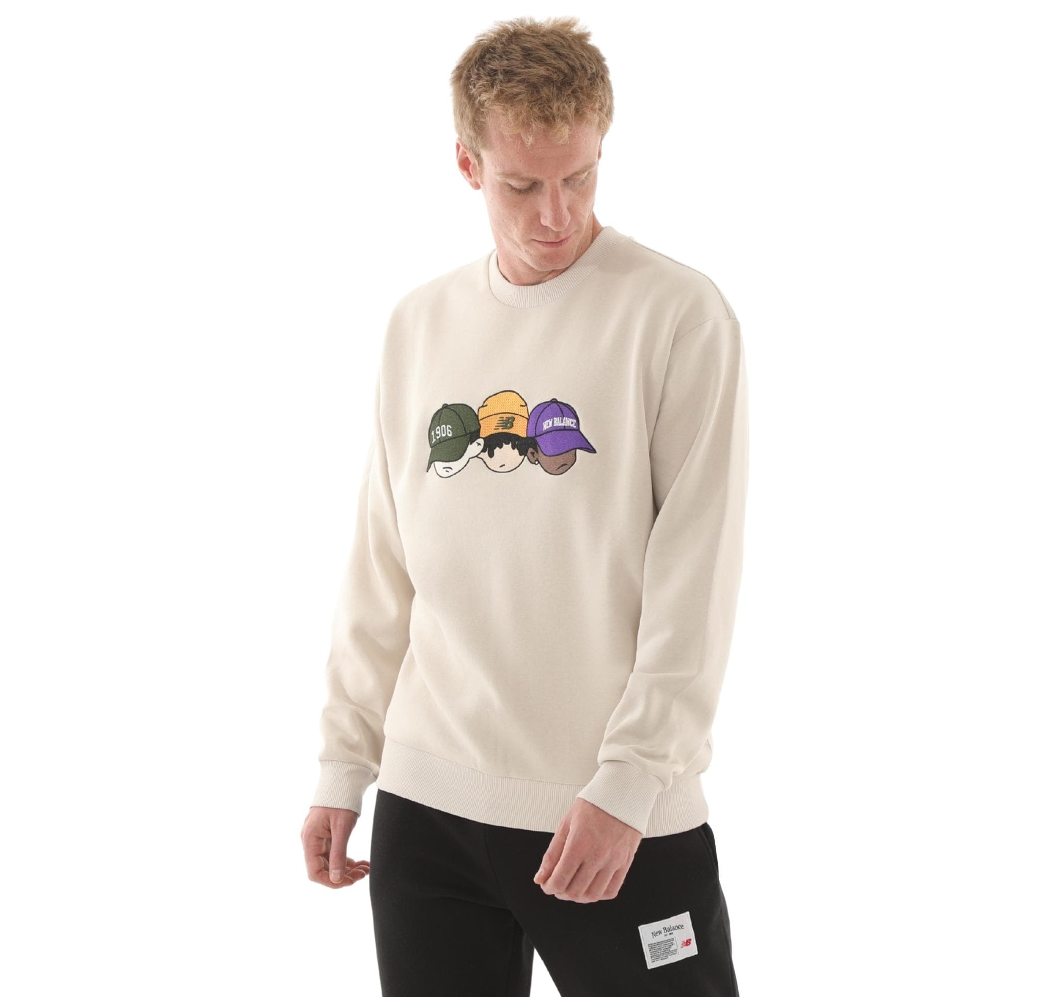 New Balance New Balance Mnc3505 Erkek Sweatshirt Krem - 2