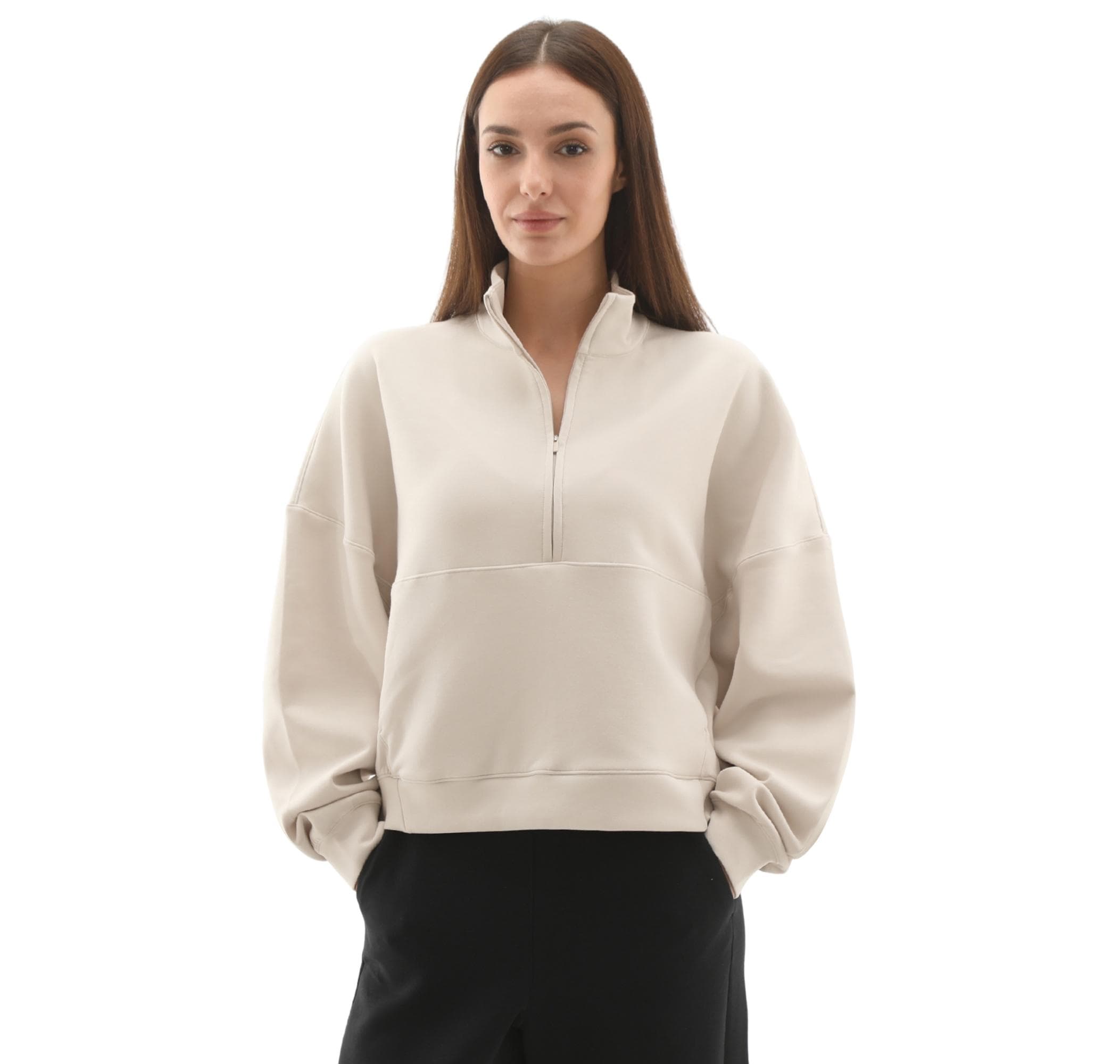 Nike Nike 24.7 Impossiblysoft Kadın Sweatshirt Beyaz