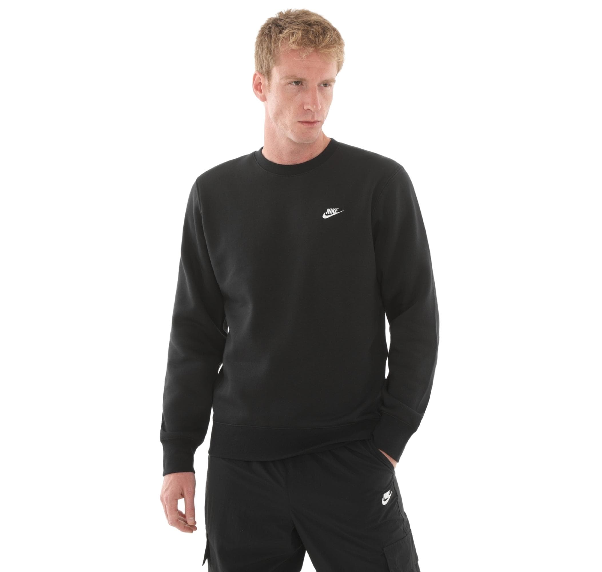 Nike Nike Club Erkek Sweatshirt Siyah - 2