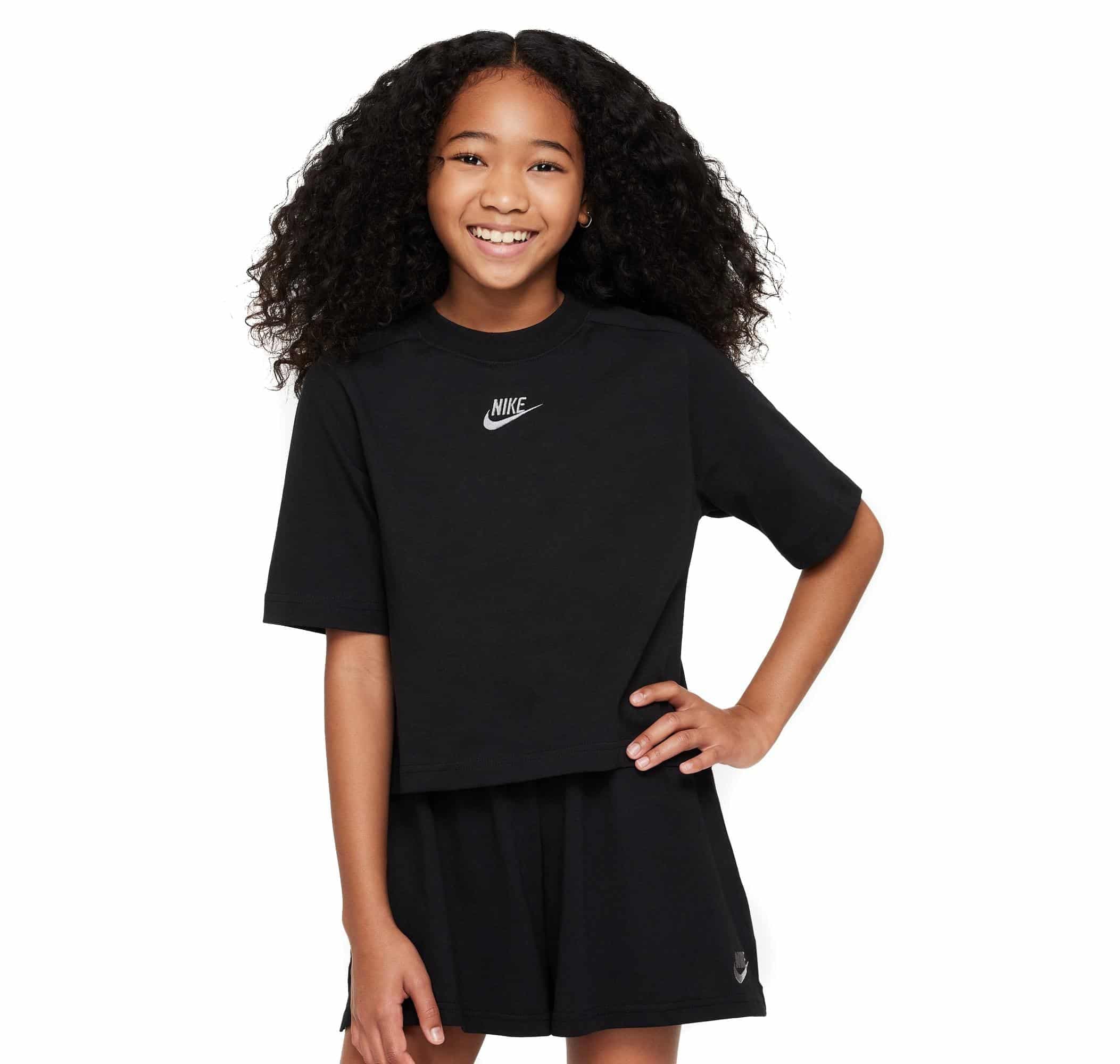 Nike Nike G Nsw Ss Top Jsy Lbr Çocuk T-Shirt Siyah