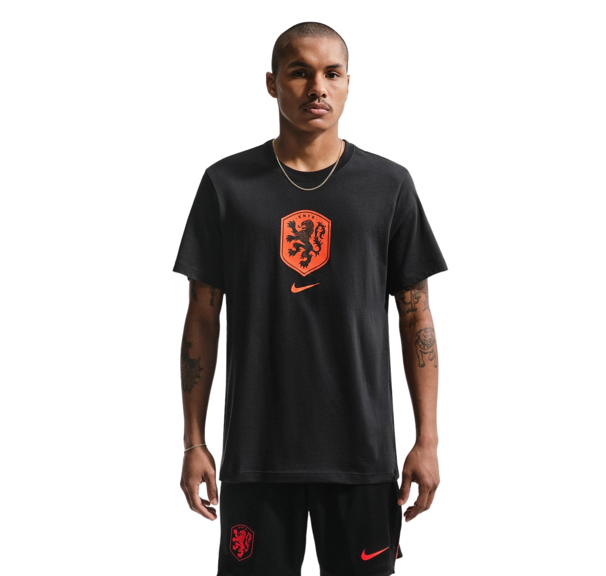 Nike Nike Hollanda Netherlands Crest Tee Erkek T-Shirt Siyah