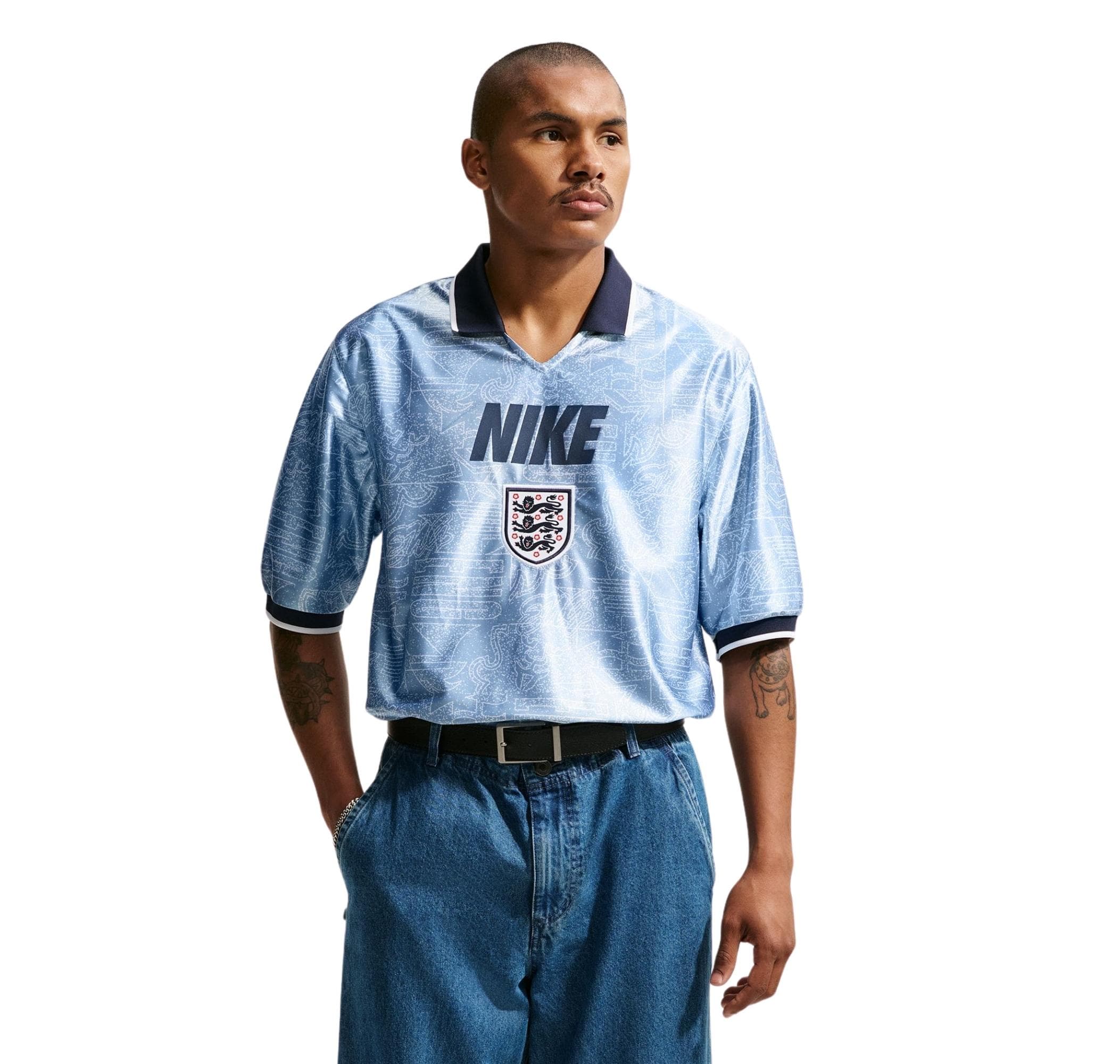 Nike Nike İngiltere England Energy Top Ss Erkek T-Shirt Mavi