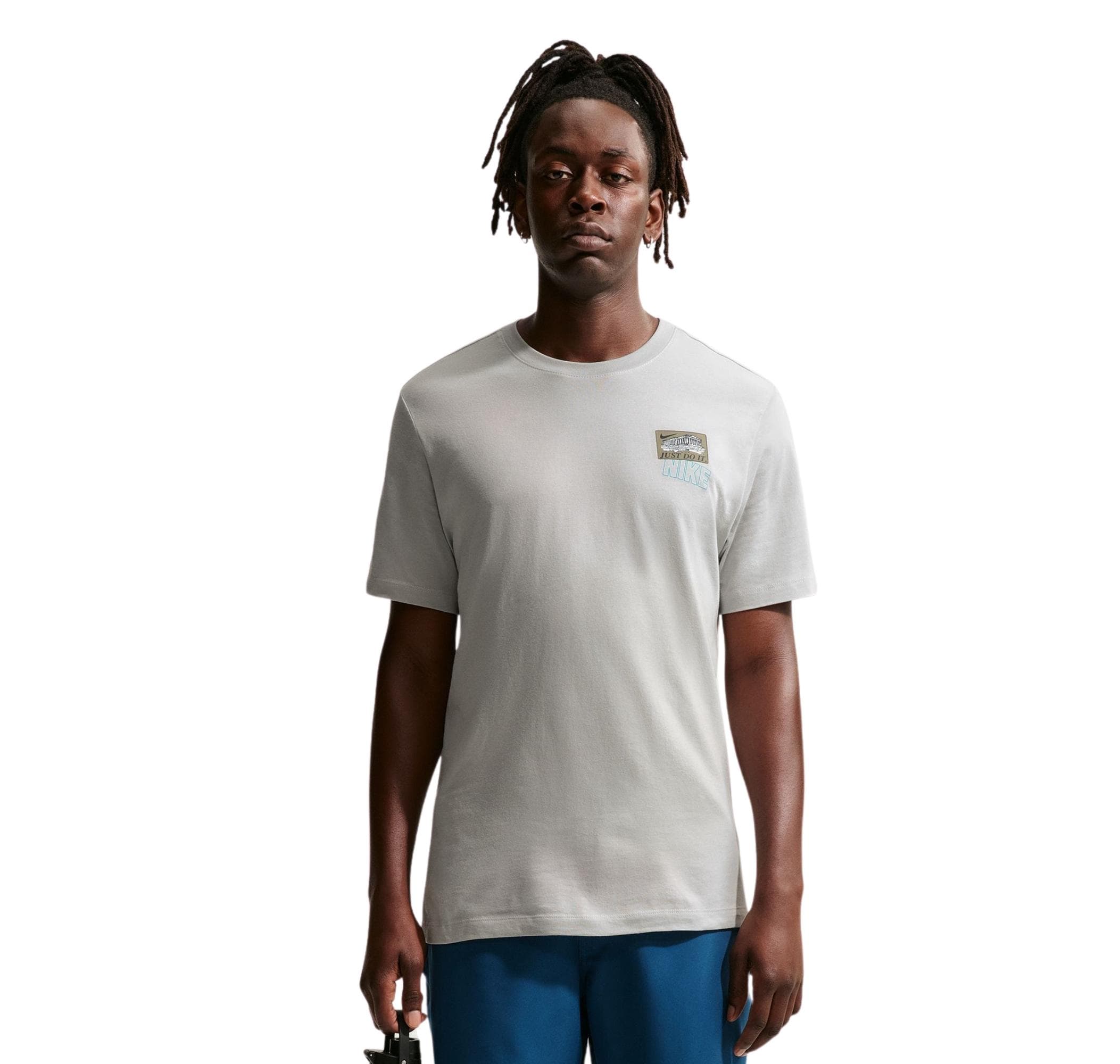 Nike Nike M Nk Tee Std Traın Stıckers Erkek T-Shirt Gri