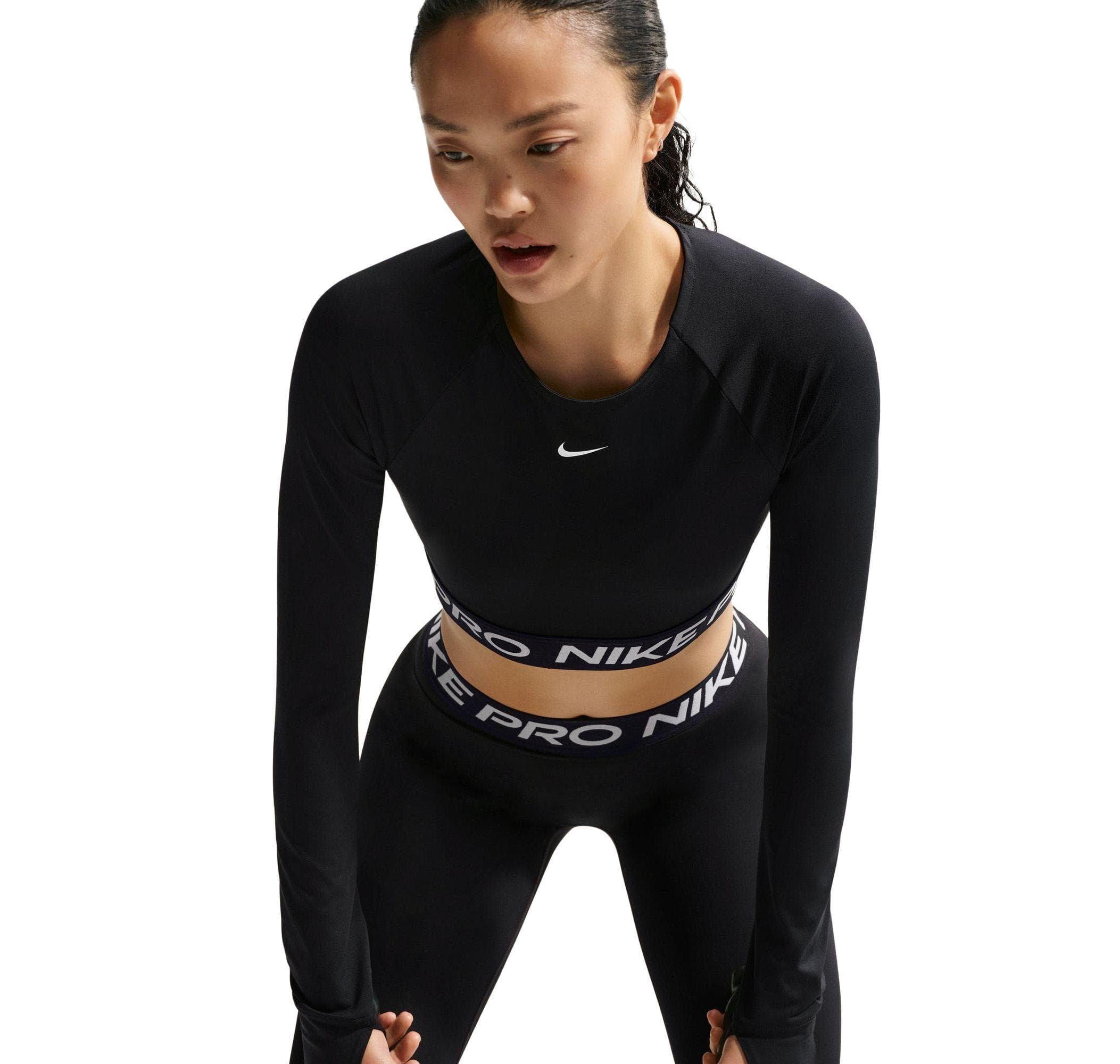 Nike Nike Pro Kadın Sweatshirt Siyah - 5