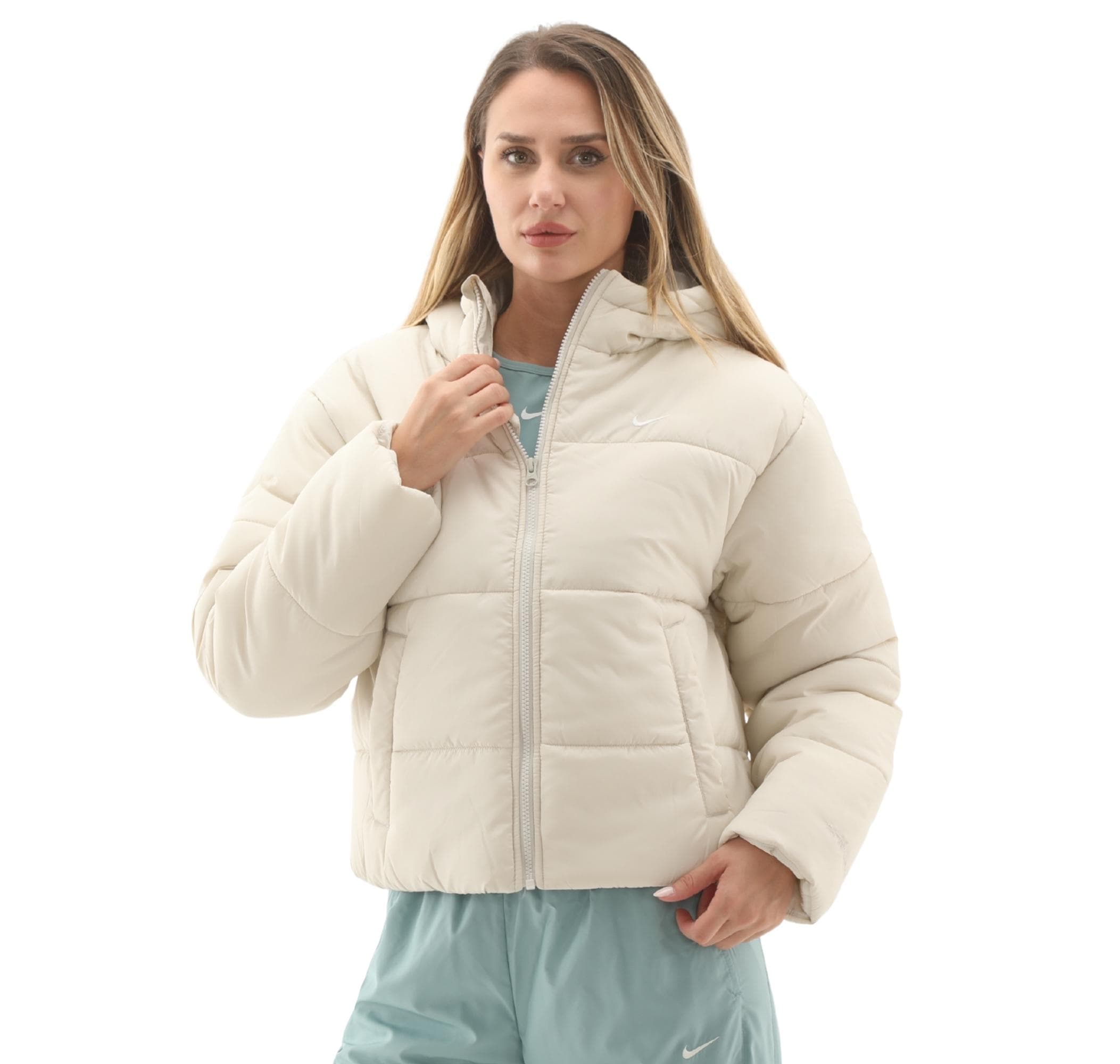 Nike Nike Sportswear Classic Puffer Kadın Mont Beyaz - 2