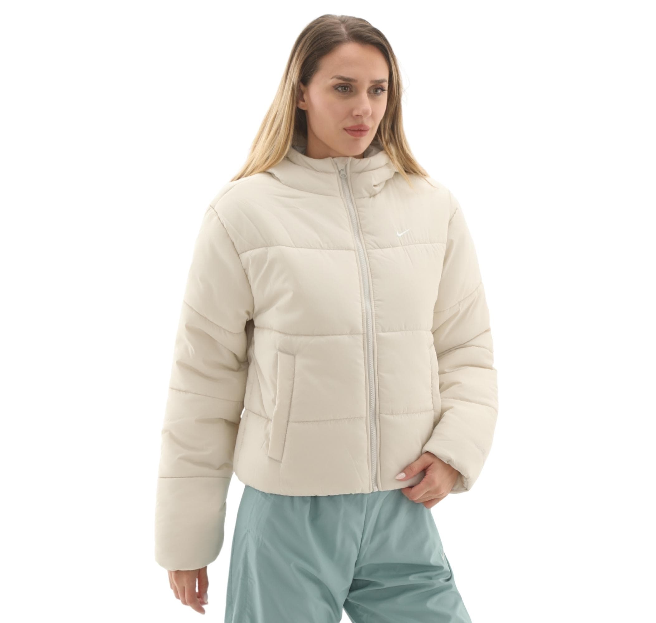 Nike Nike Sportswear Classic Puffer Kadın Mont Beyaz - 3