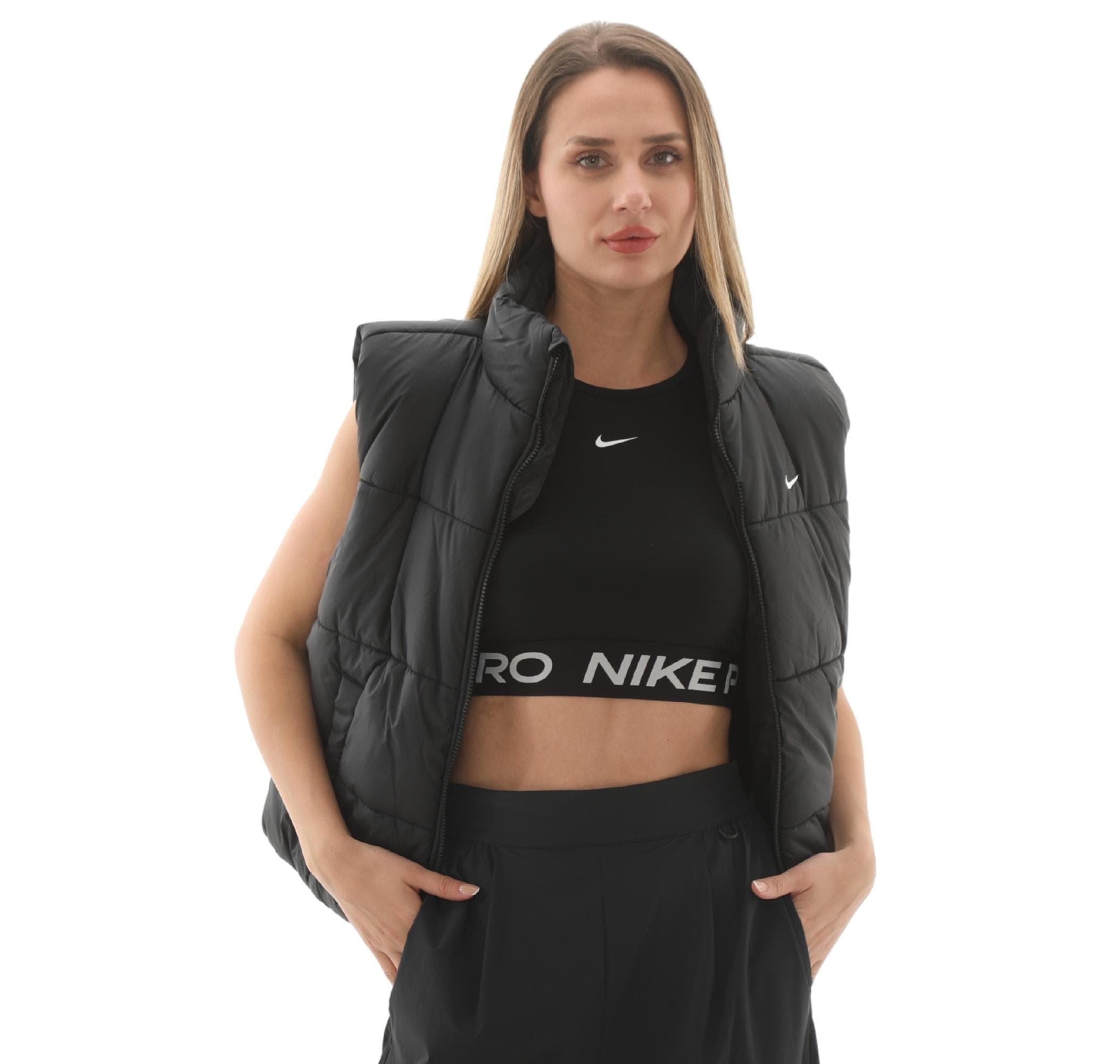 Nike Nike Sportswear Classic Puffer Kadın Yelek Siyah - 4