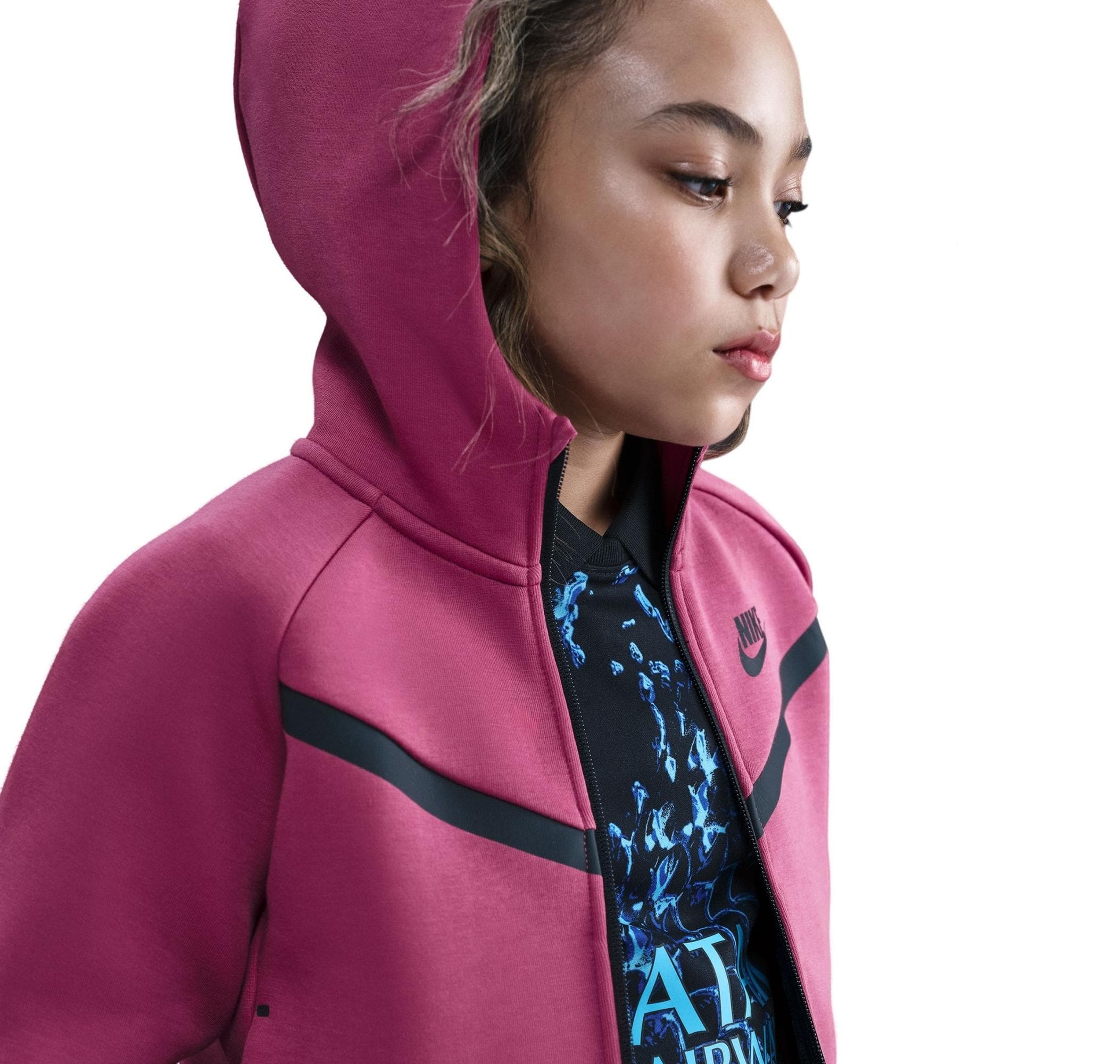Nike Nike Sportswear Tech Fleece Çocuk Ceket Pembe - 3