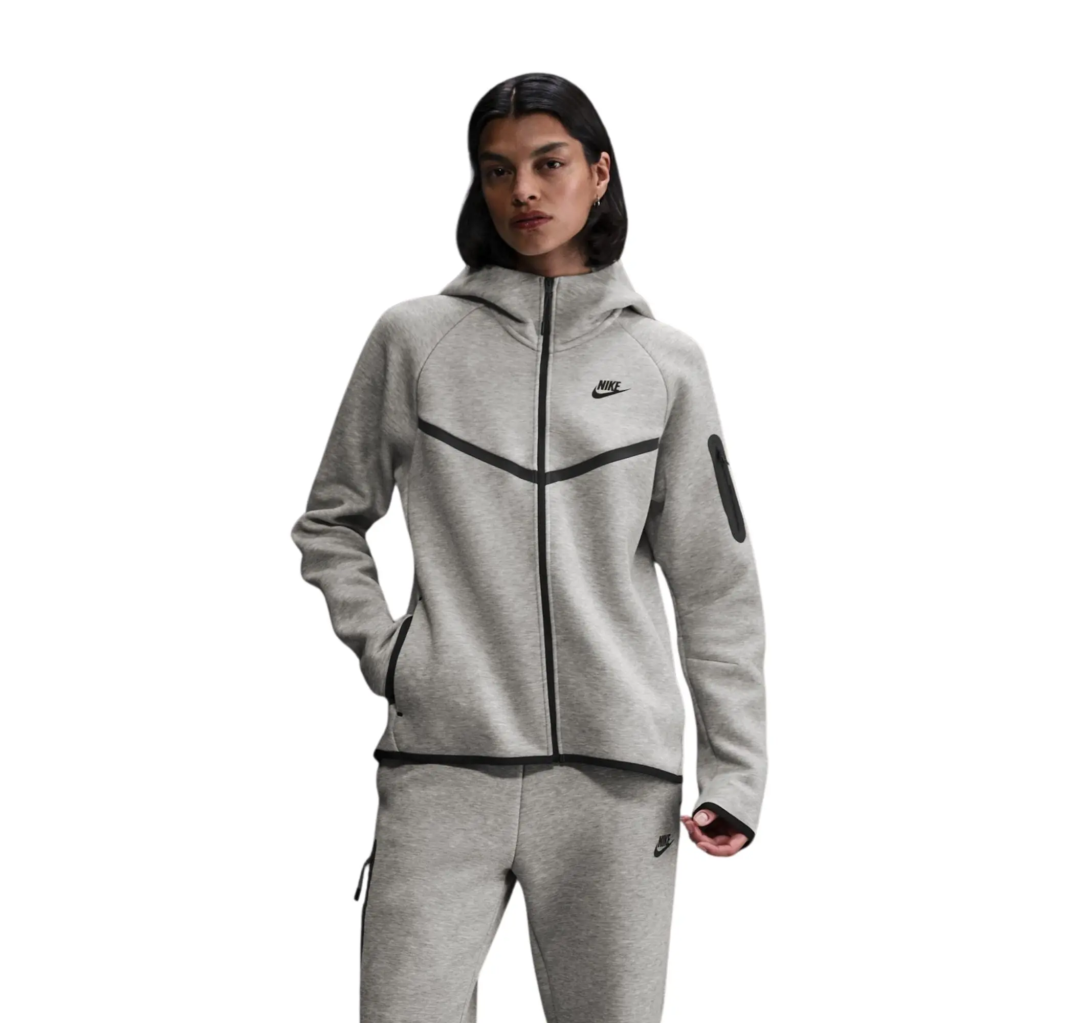 Nike Nike Sportswear Tech Fleece Windrunner Kadın Ceket Gri - 2