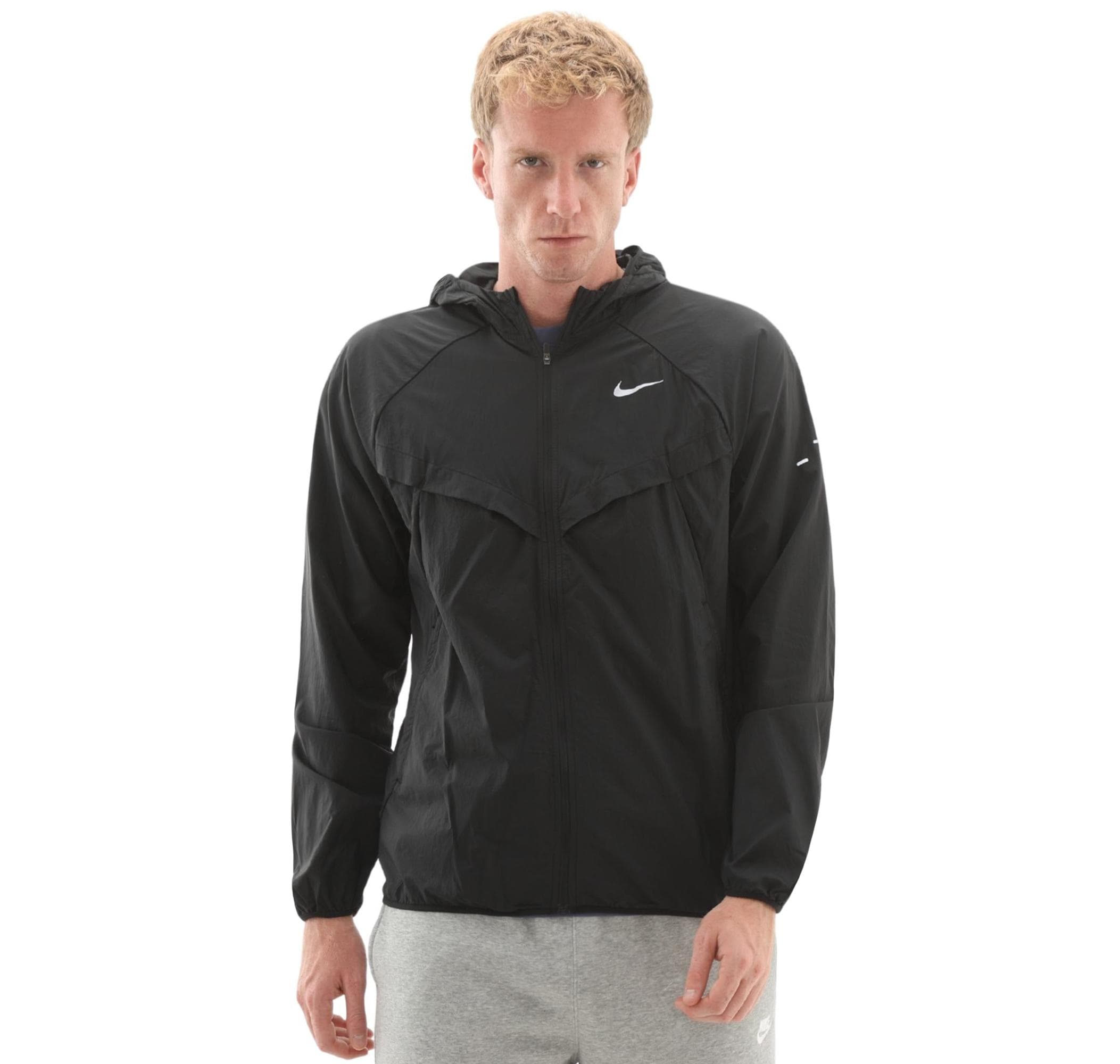 Nike Nike Stride Erkek Yağmurluk-Rüzgarlık Siyah