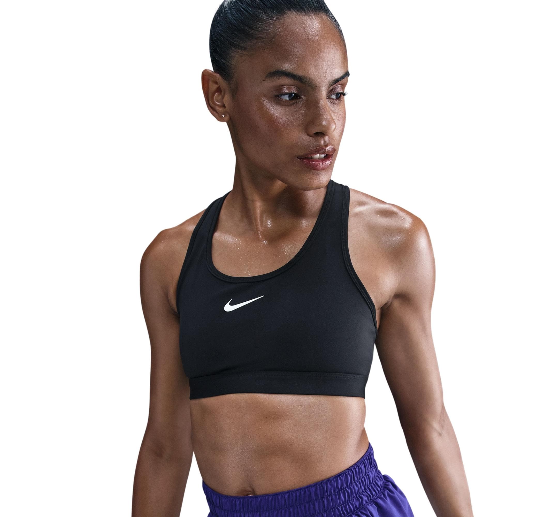 Nike Nike Swoosh Medium Support Kadın Büstiyer Siyah - 3