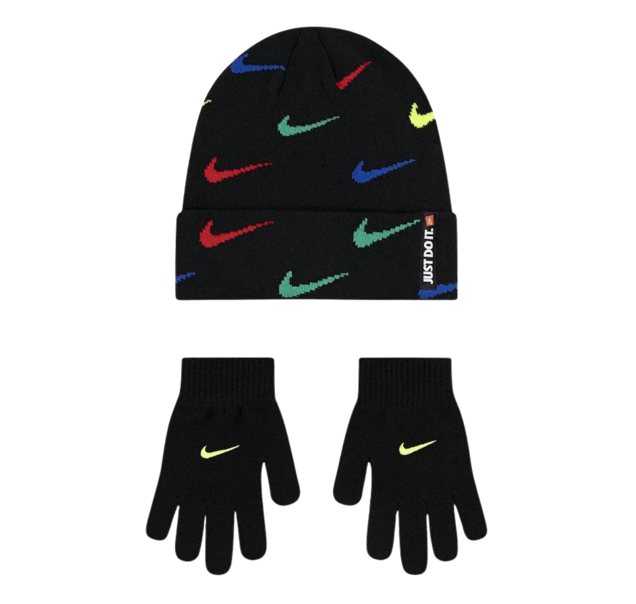 Nike Nike Swoosh Repeat Beanıe Set Çocuk Siyah