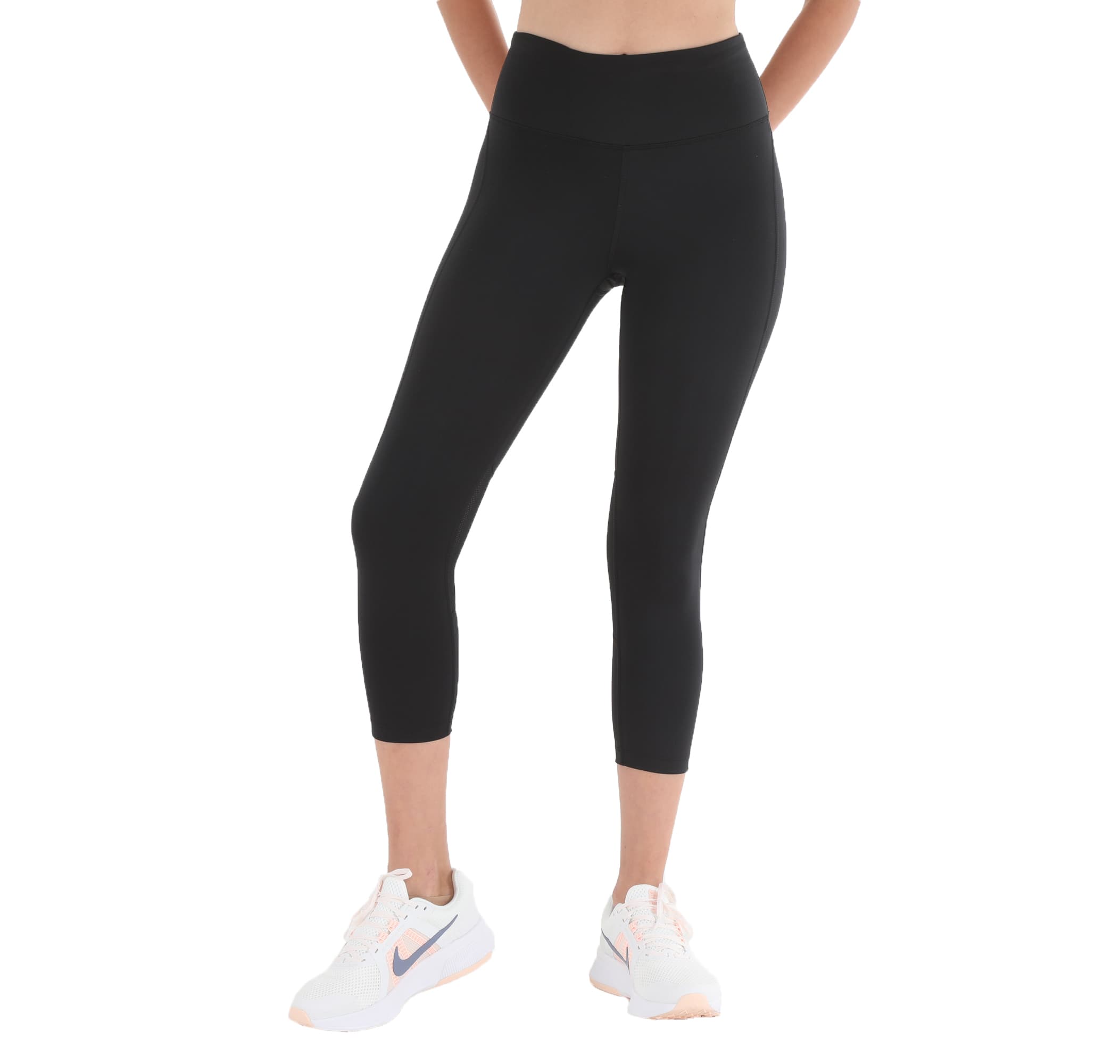 Nike Nike W Nk Df Fast Crop Kadın Tayt Siyah
