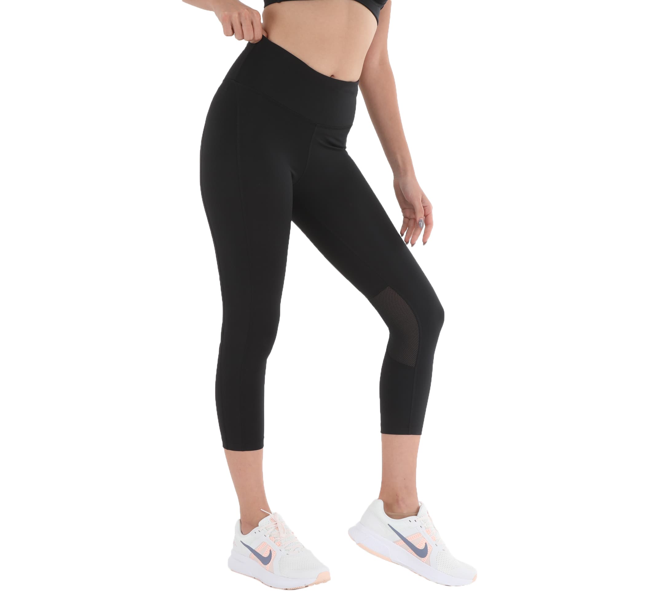 Nike Nike W Nk Df Fast Crop Kadın Tayt Siyah - 3