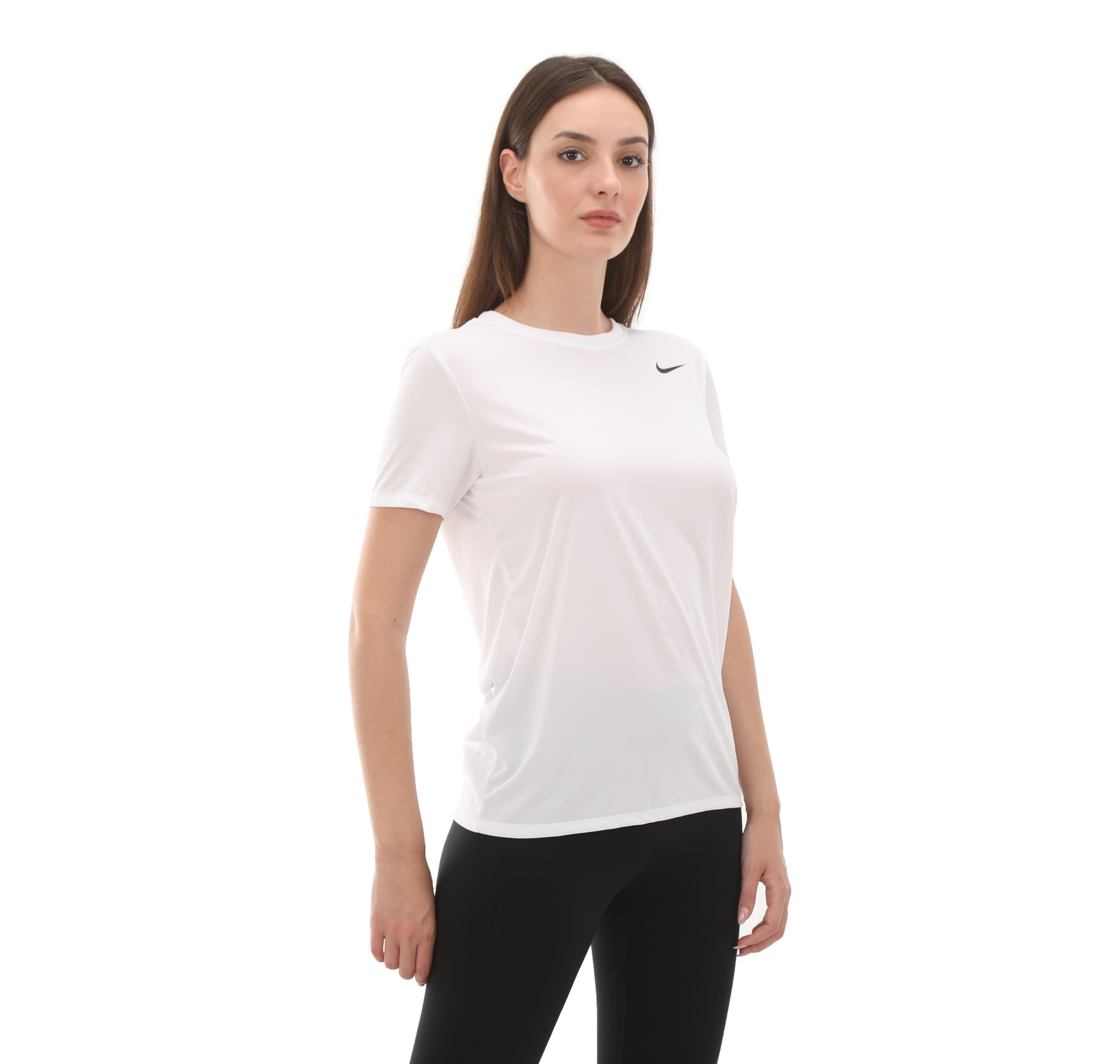 Nike Nike W Nk Df Rlgd Ss Tee Kadın T-Shirt Beyaz - 2