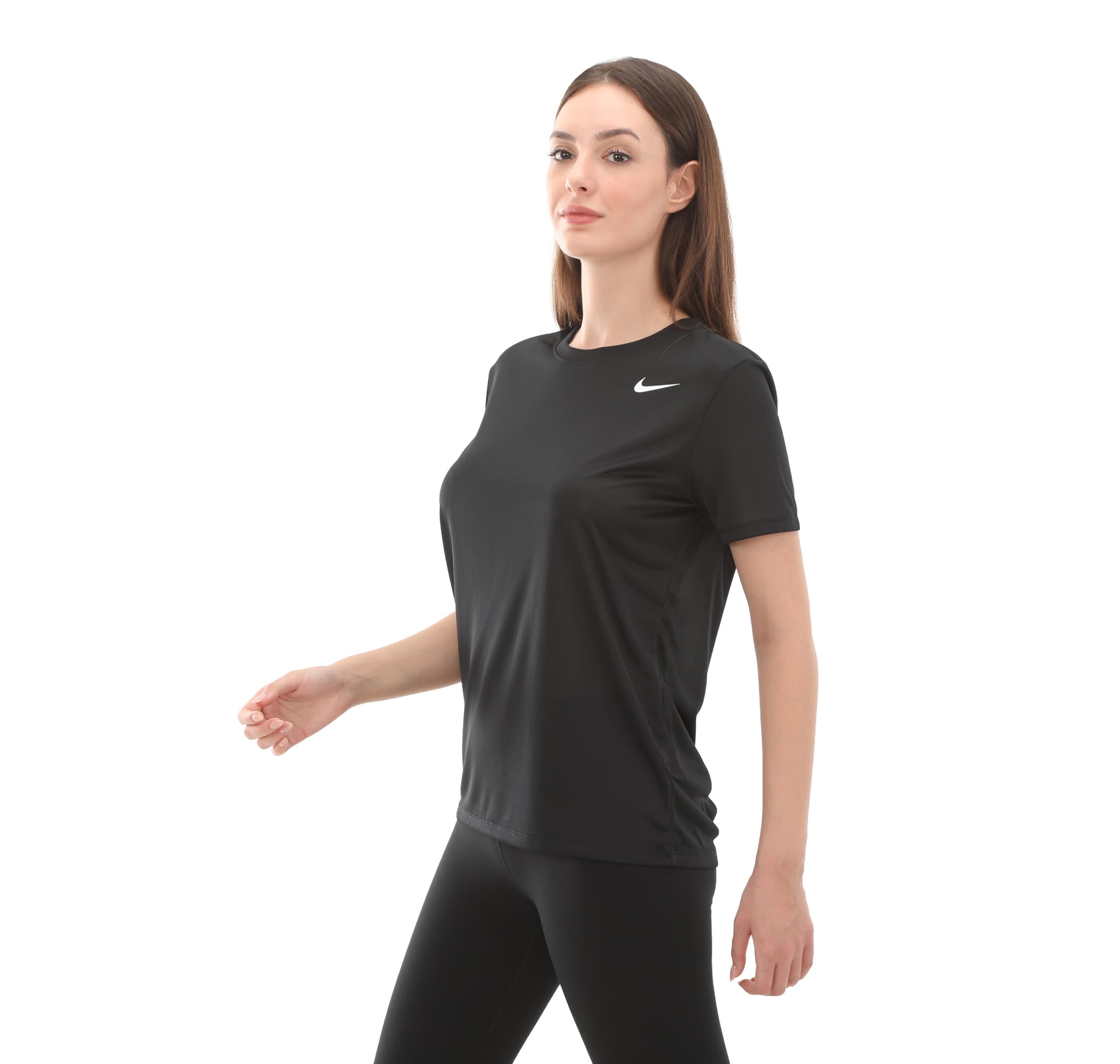 Nike Nike W Nk Df Rlgd Ss Tee Kadın T-Shirt Siyah - 2