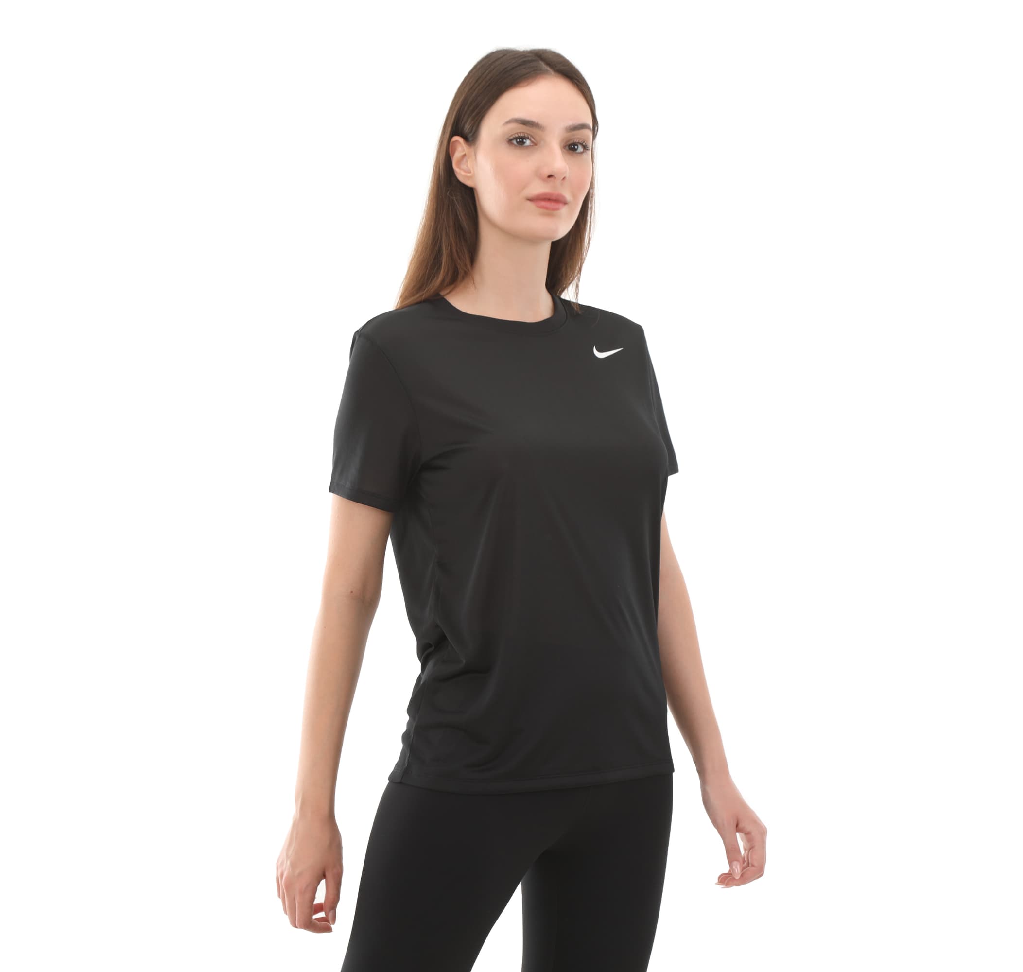 Nike Nike W Nk Df Rlgd Ss Tee Kadın T-Shirt Siyah - 3