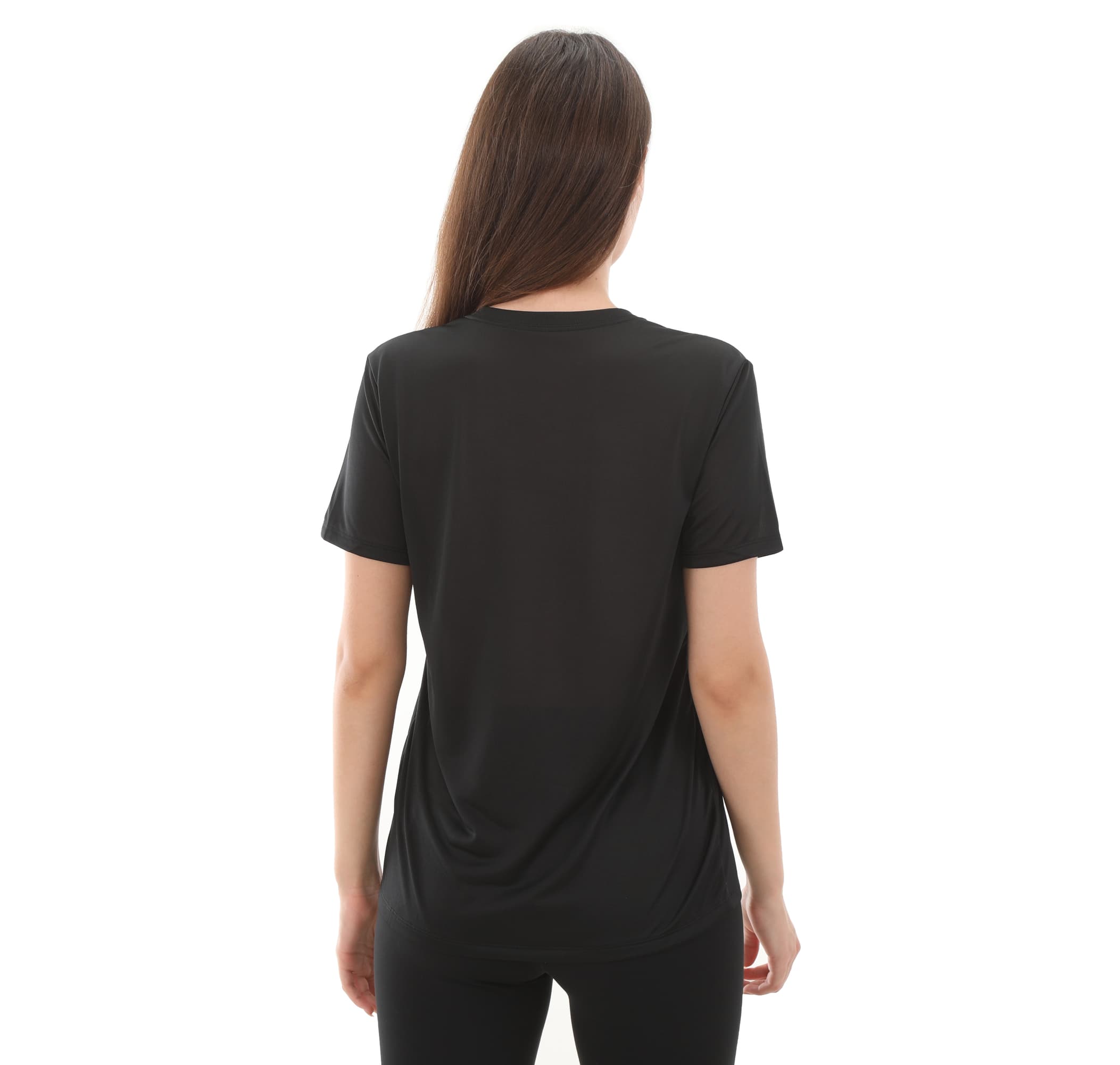 Nike Nike W Nk Df Rlgd Ss Tee Kadın T-Shirt Siyah - 4