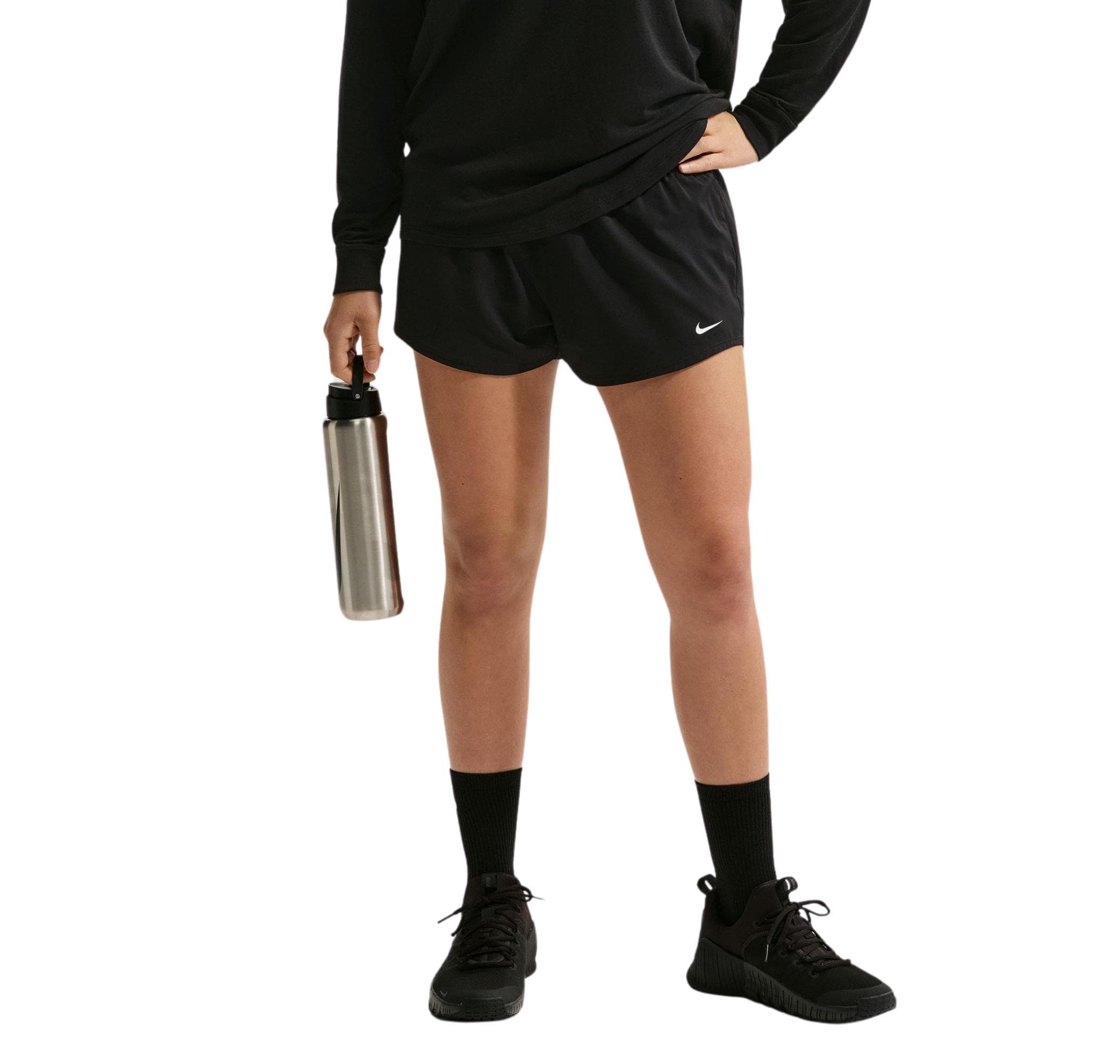 Nike Nike W Nk One Df Mr 3In Br Short Kadın Şort Ve Kapri Siyah - 3