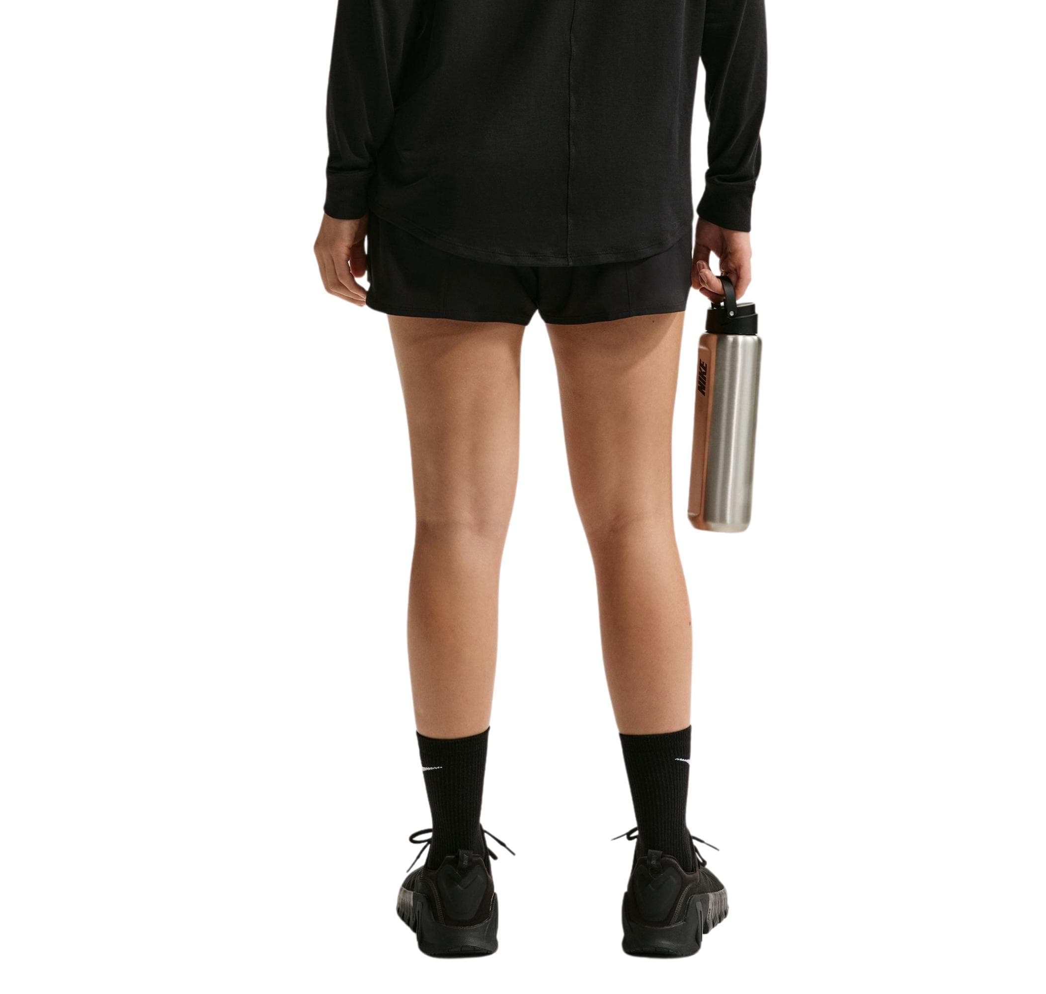 Nike Nike W Nk One Df Mr 3In Br Short Kadın Şort Ve Kapri Siyah - 4