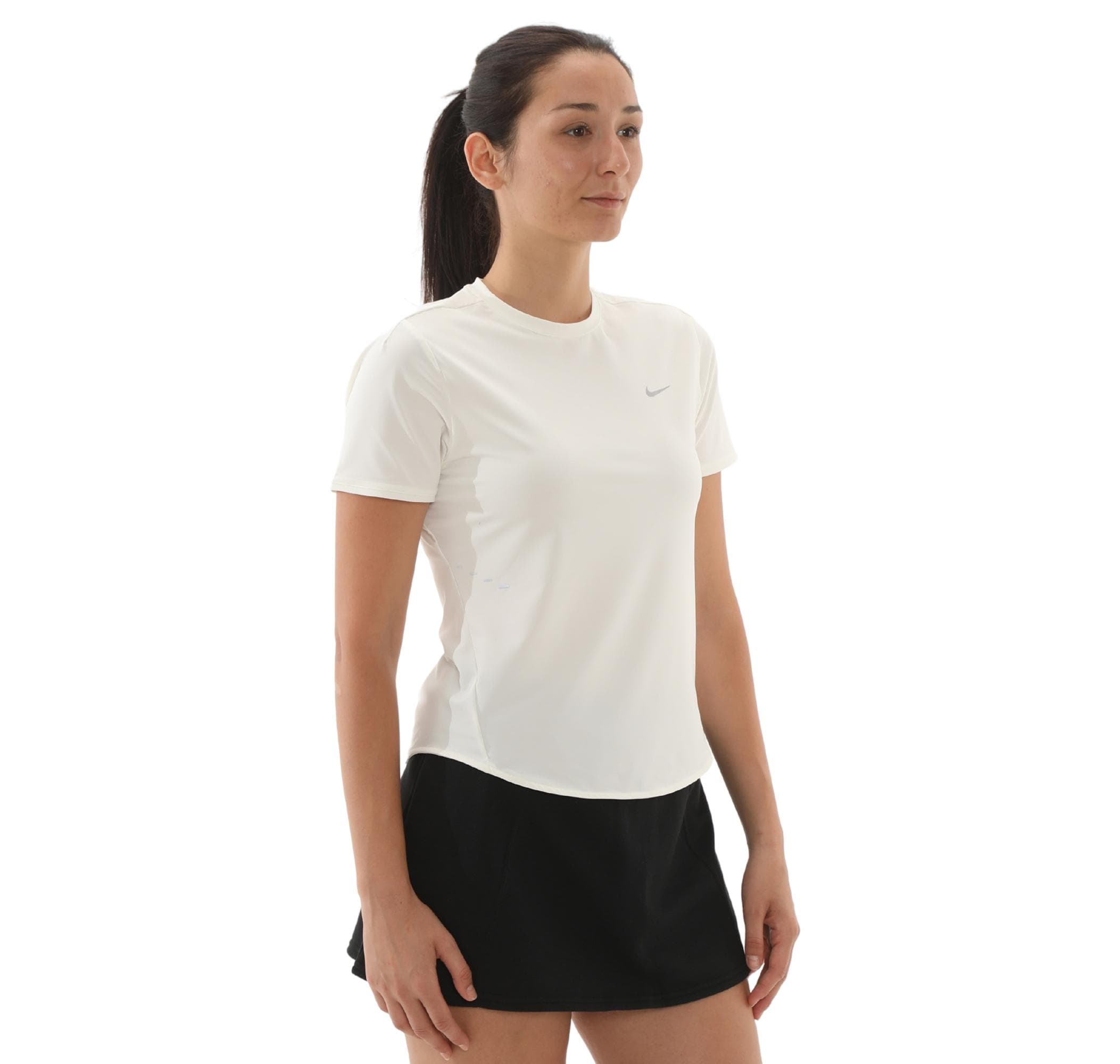 Nike Nike W Nk Swıft Df Ss Top Kadın T-Shirt Beyaz - 2