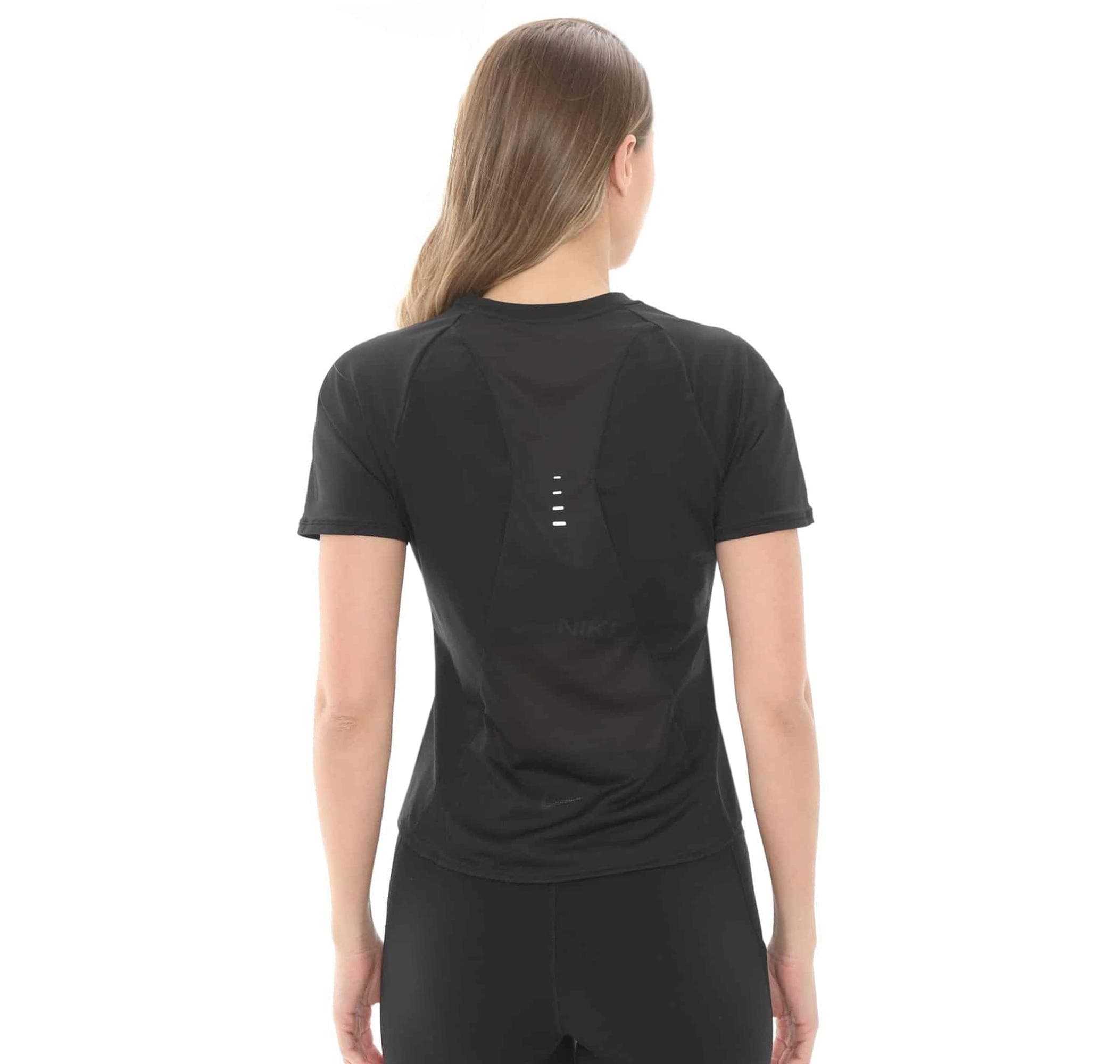 Nike Nike W Nk Swıft Df Ss Top Kadın T-Shirt Siyah - 3