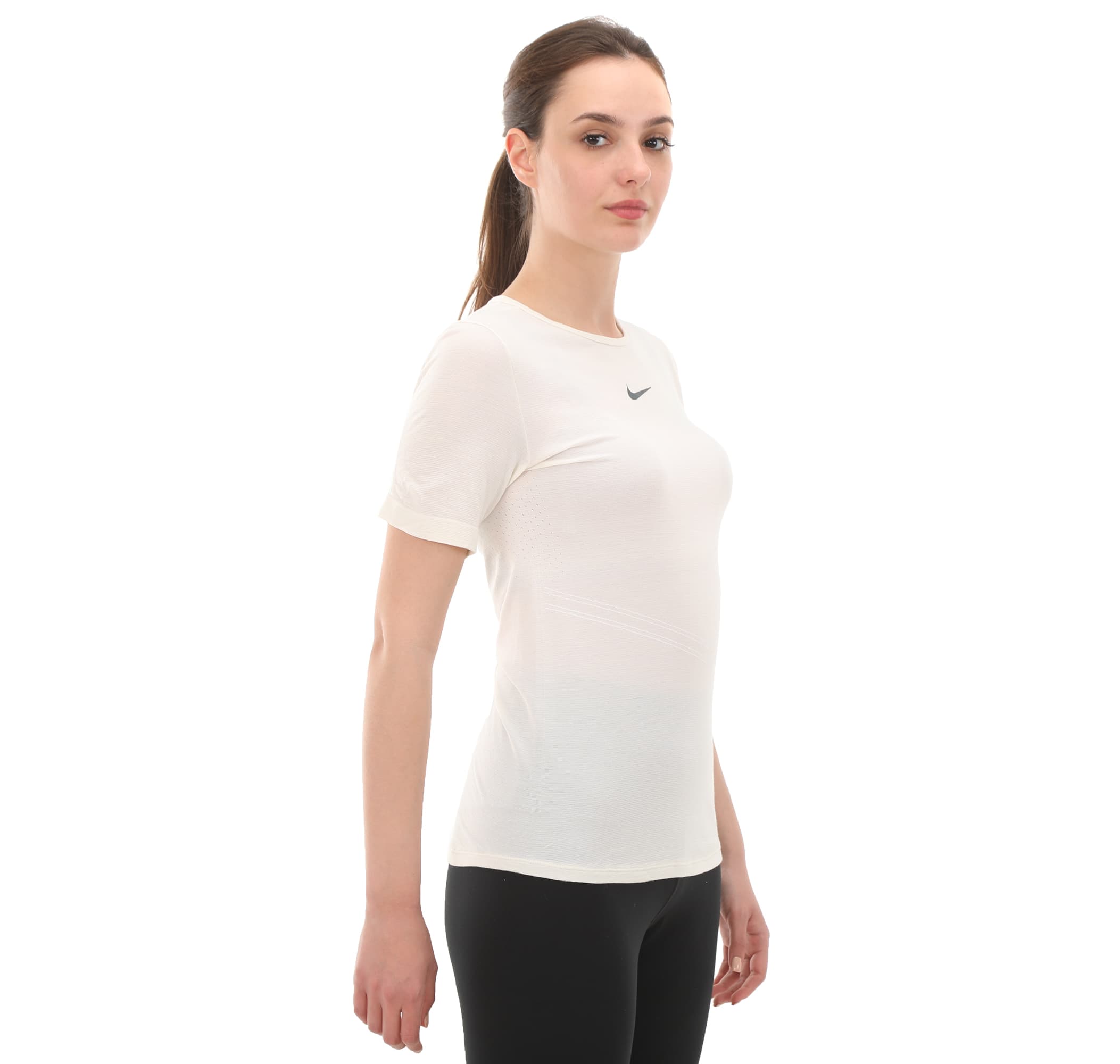 Nike Nike W Nk Swıft Wool Df Ss Top Kadın T-Shirt Beyaz - 3