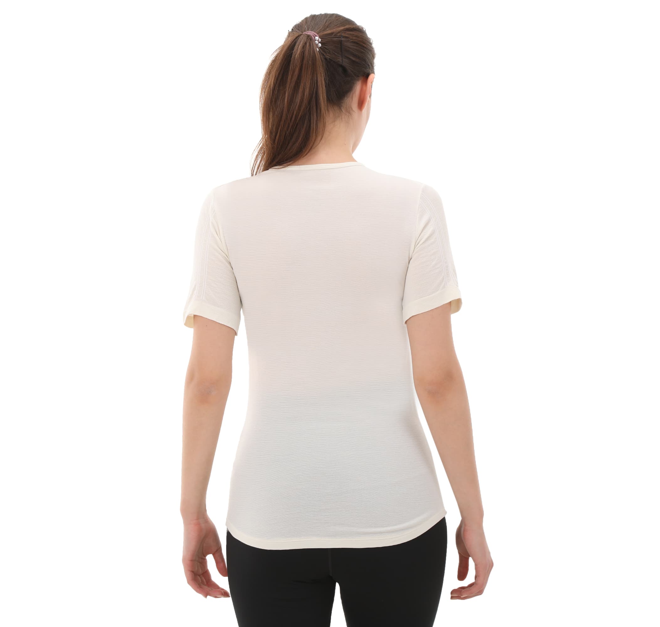 Nike Nike W Nk Swıft Wool Df Ss Top Kadın T-Shirt Beyaz - 4