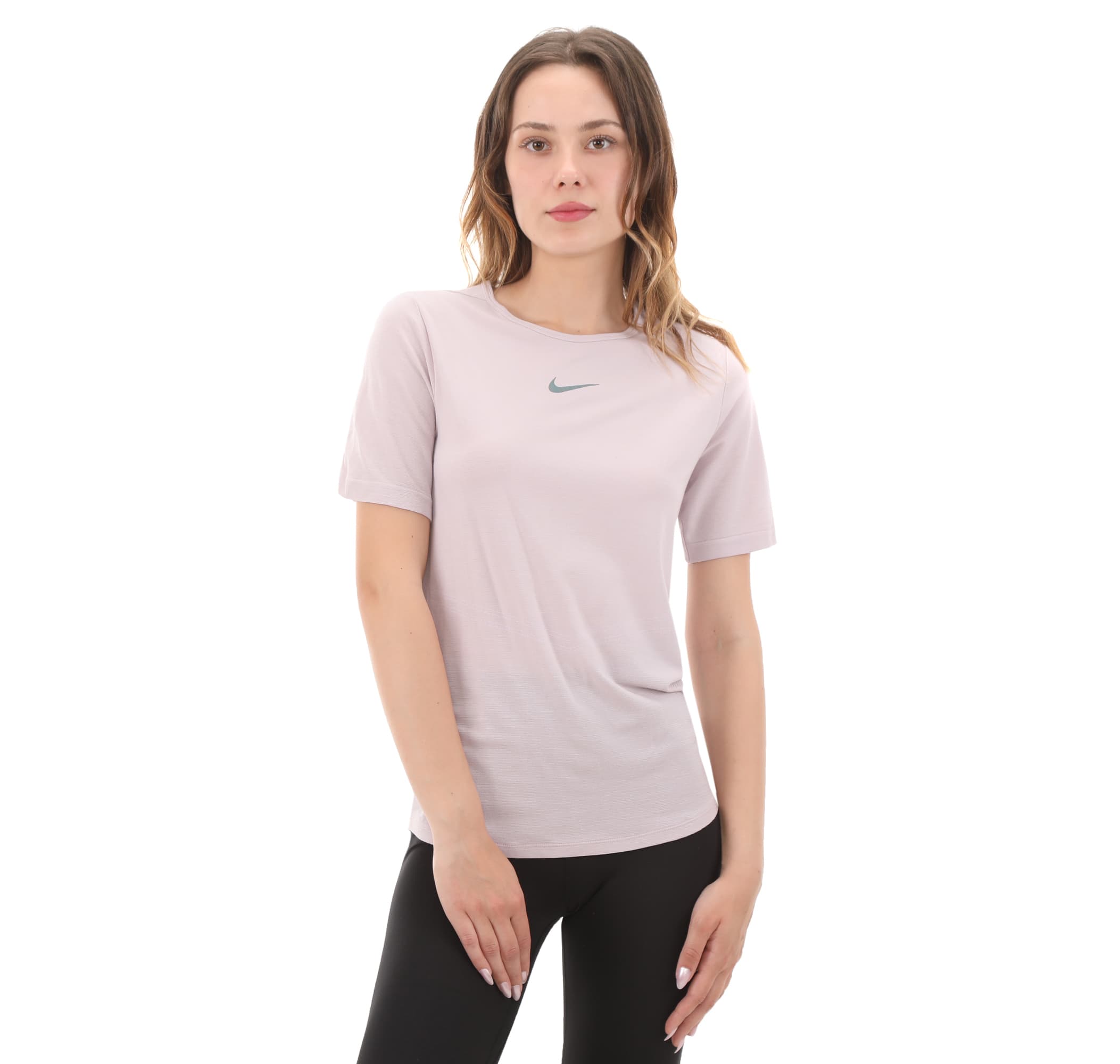 Nike Nike W Nk Swıft Wool Df Ss Top Kadın T-Shirt Pembe