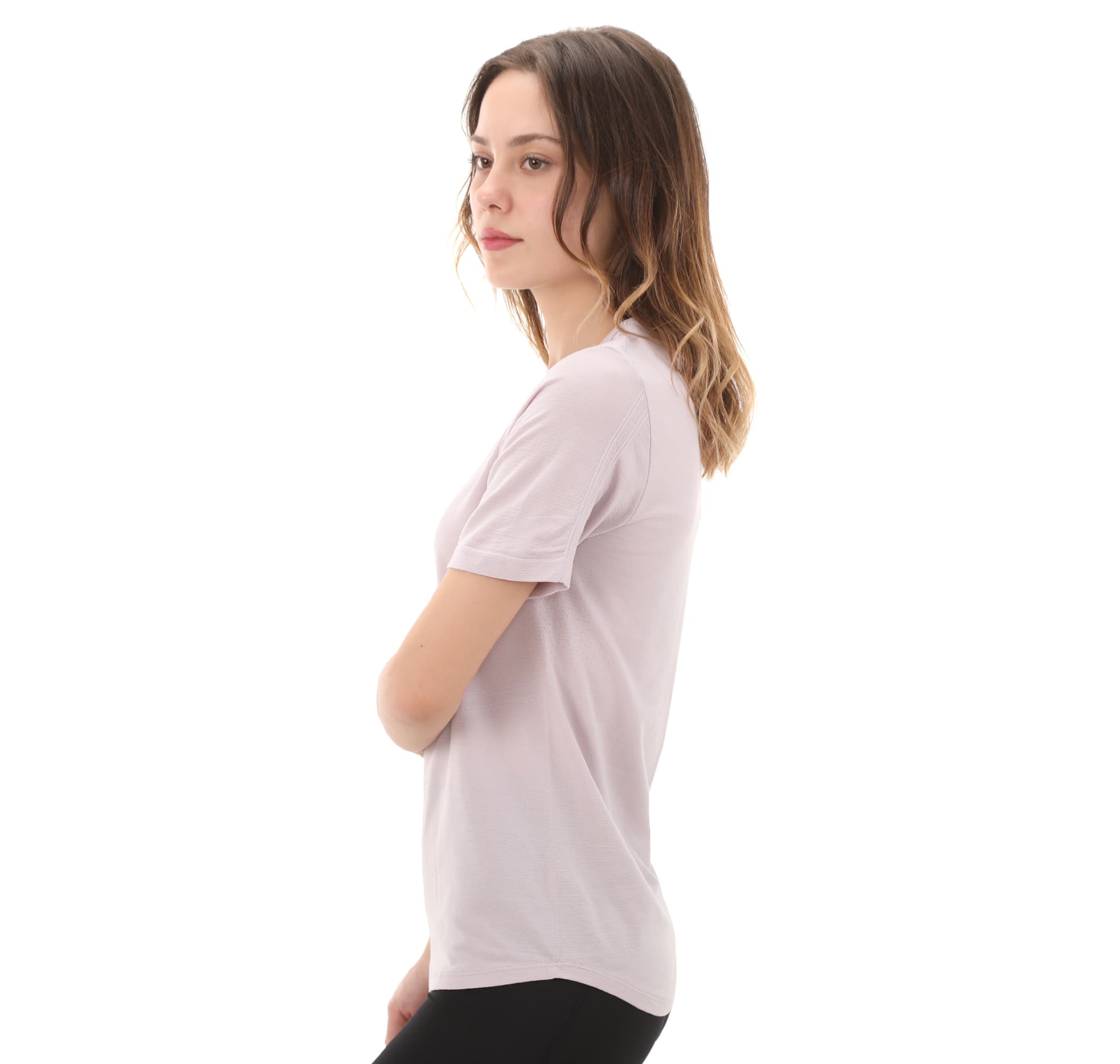 Nike Nike W Nk Swıft Wool Df Ss Top Kadın T-Shirt Pembe - 2