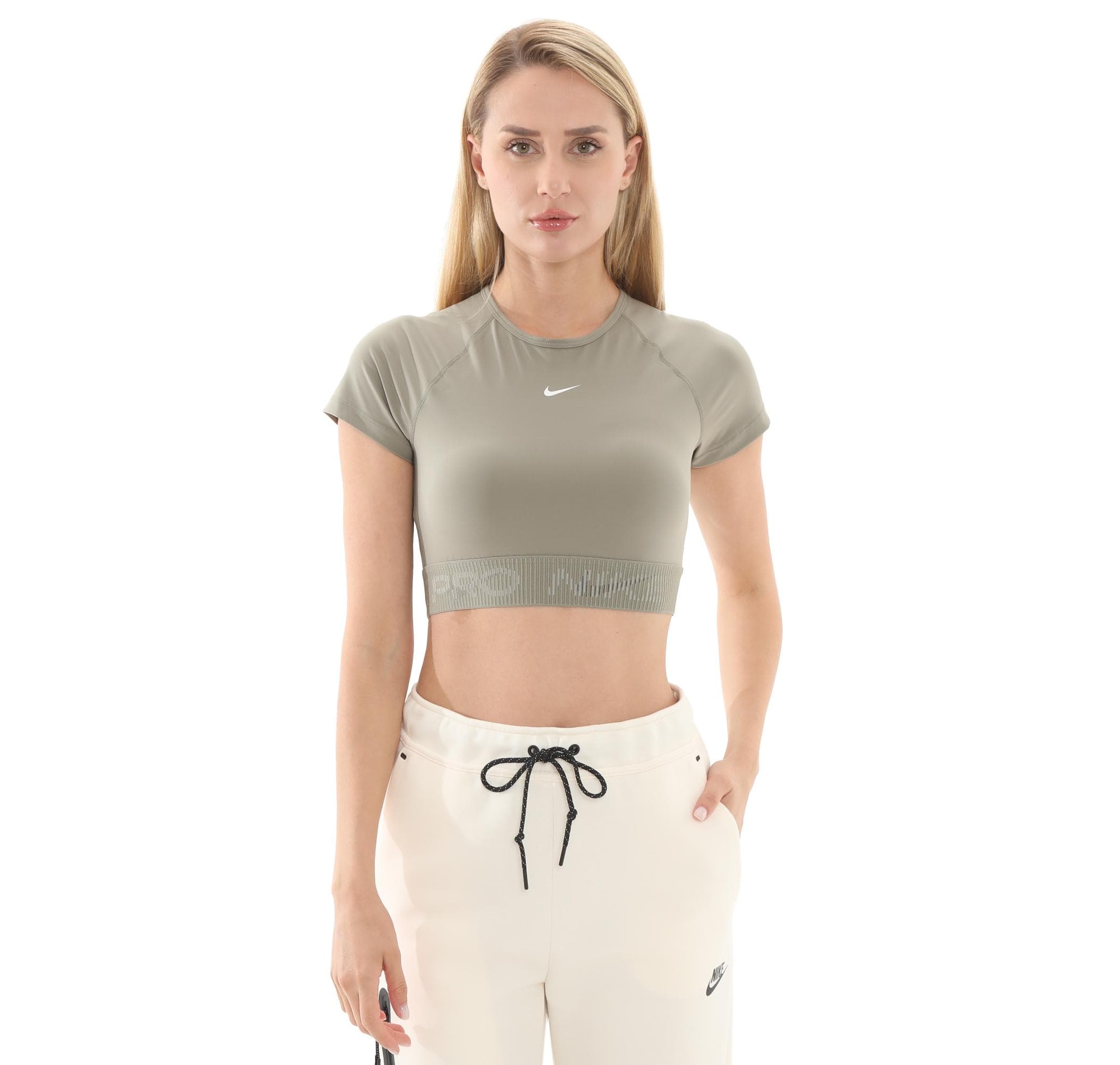 Nike Nike W Np Df Ss Crop Top Tt Gx Kadın T-Shirt Yeşil