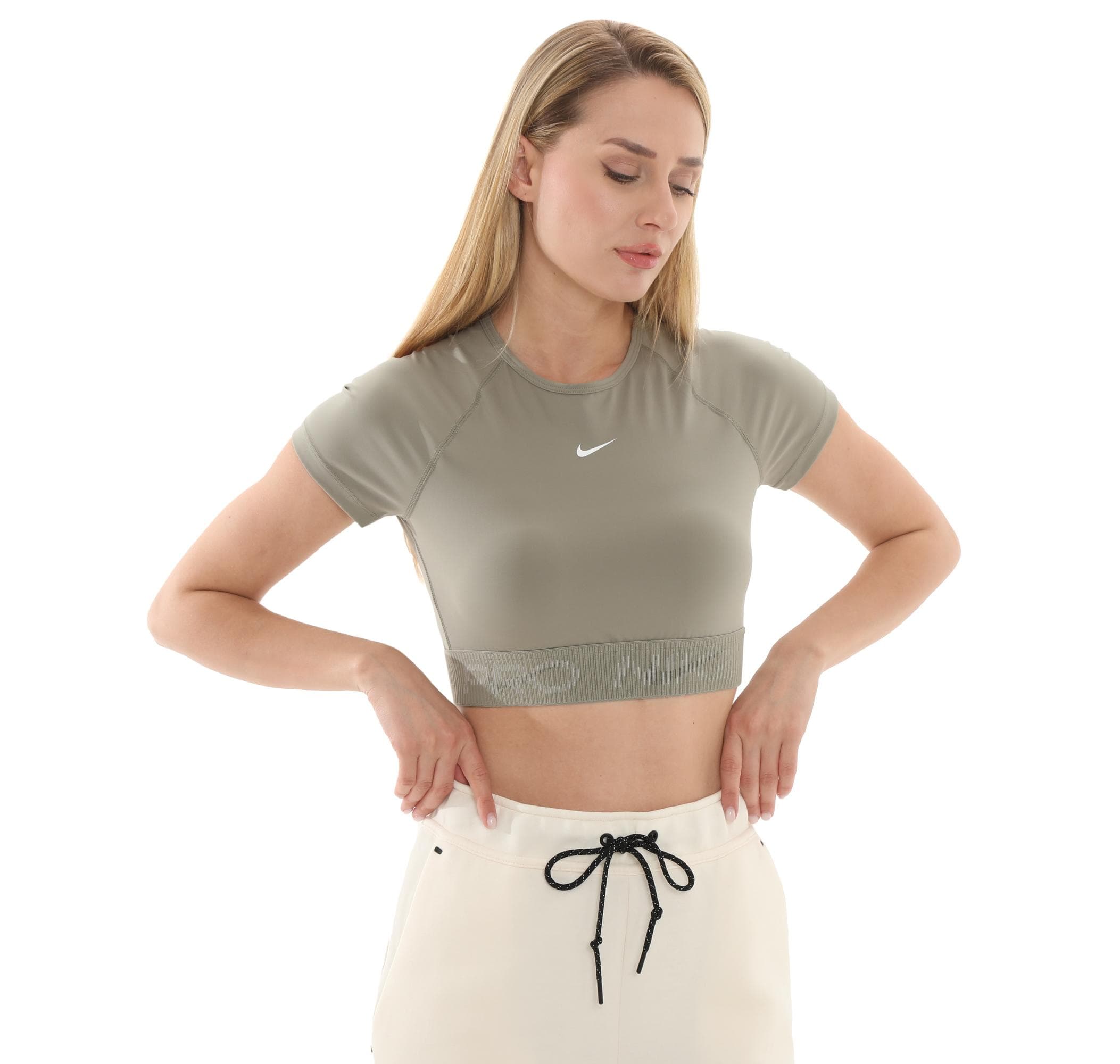 Nike Nike W Np Df Ss Crop Top Tt Gx Kadın T-Shirt Yeşil - 3