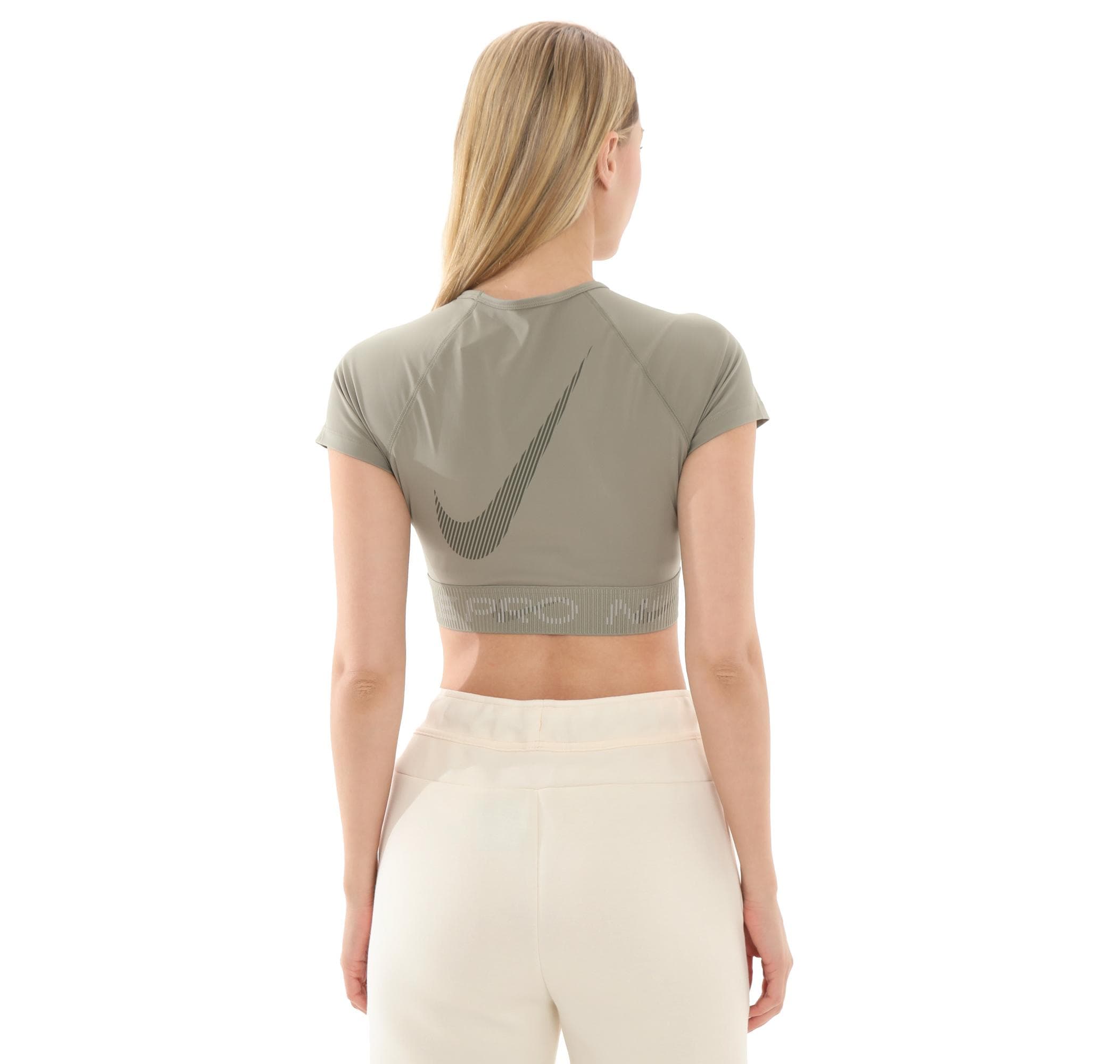 Nike Nike W Np Df Ss Crop Top Tt Gx Kadın T-Shirt Yeşil - 4